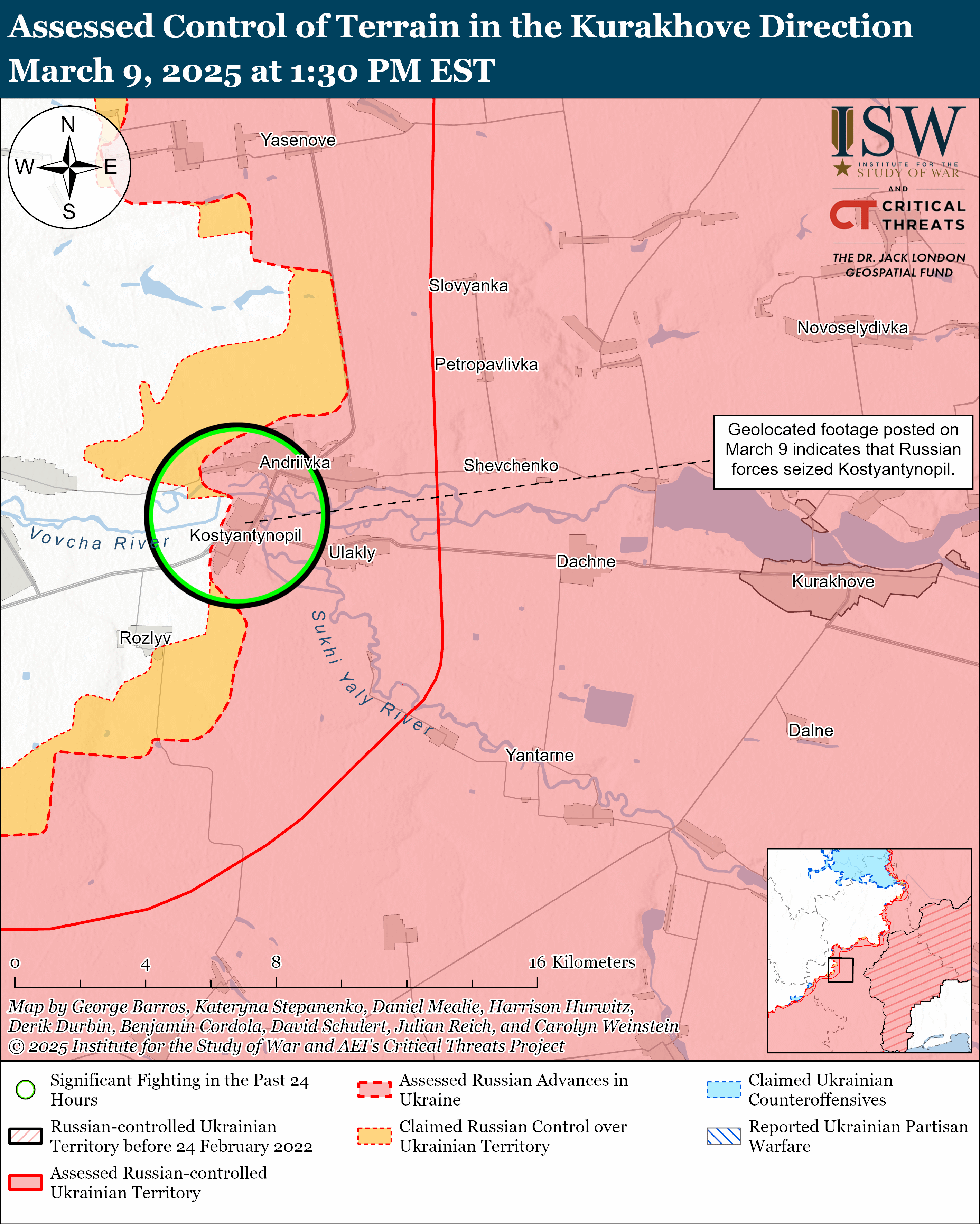 ЗСУ просунулися під Торецьком і Покровськом, окупанти тиснуть на 6 напрямках: карти ISW