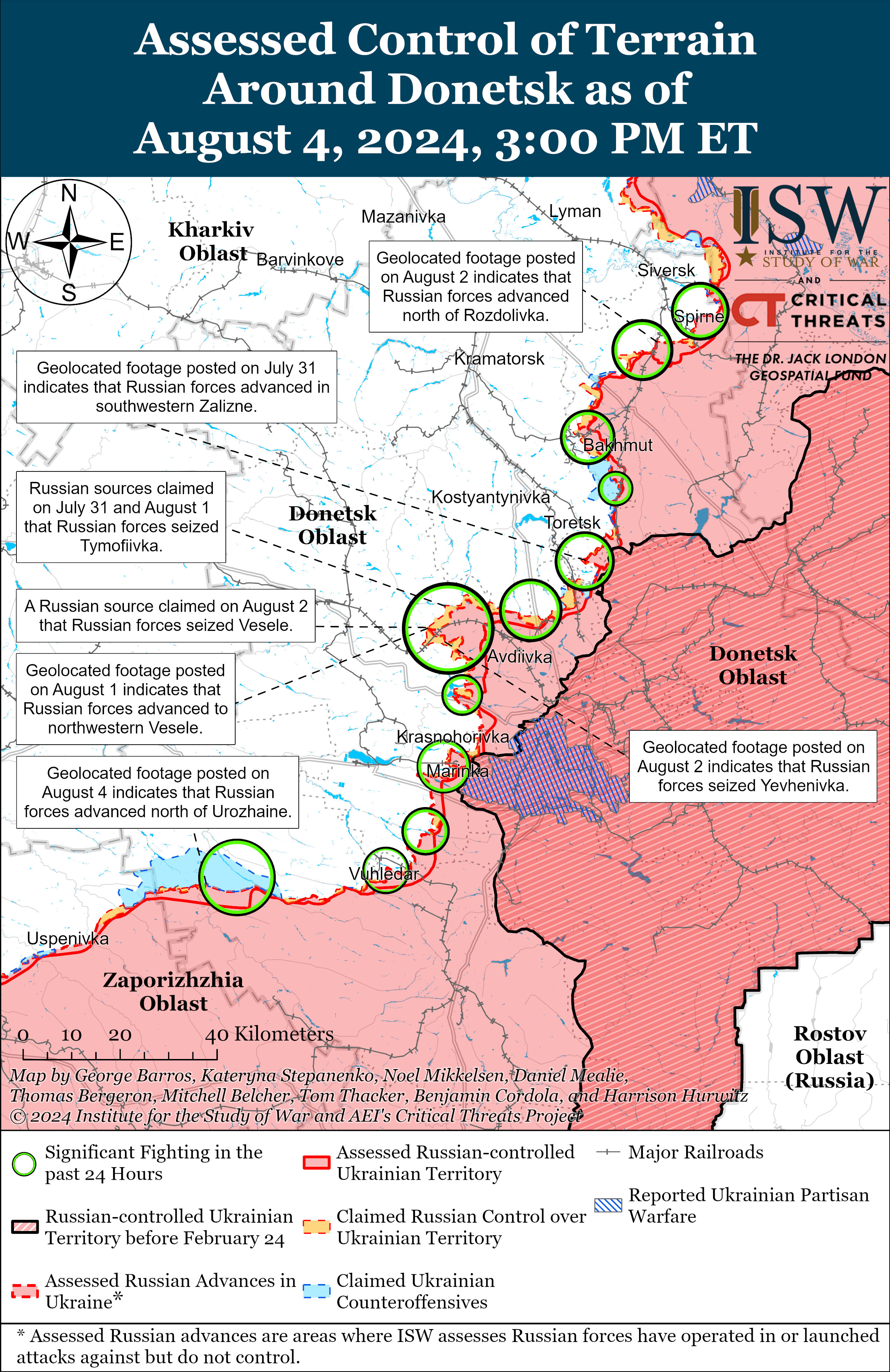 Окупанти просуваються в Україні на трьох напрямках: карти ISW