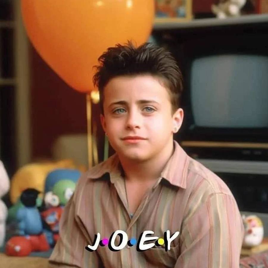 Искусственный интеллект показал, как выглядели бы герои сериала "Друзья", если бы были детьми