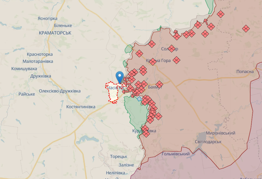 РФ усилила атаки, но возле Часового Яра добилась небольших успехов, - разведка Британии