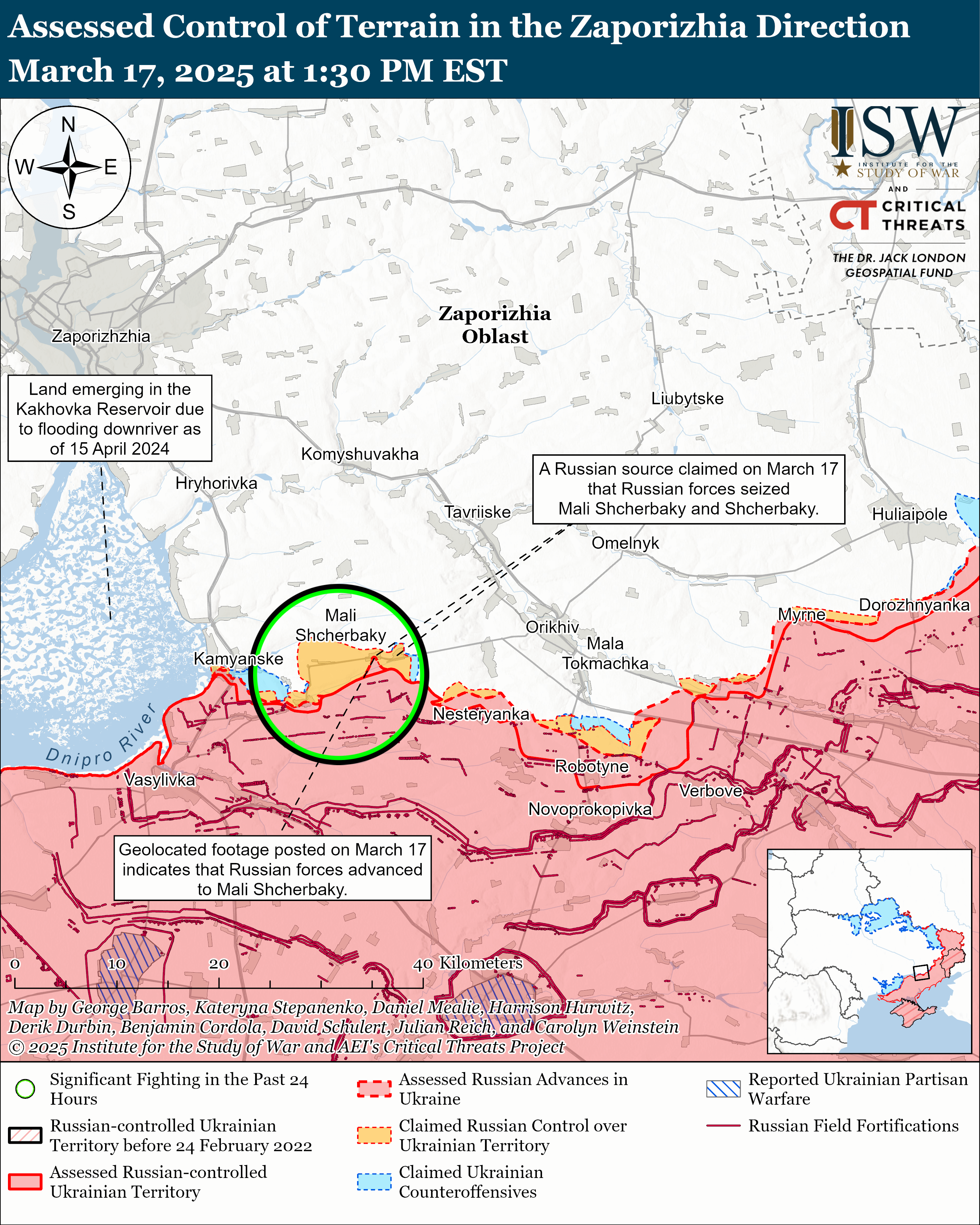 ЗСУ мали успіх у Торецьку, ворог просунувся в Донецькій і Запорізькій областях: карти ISW