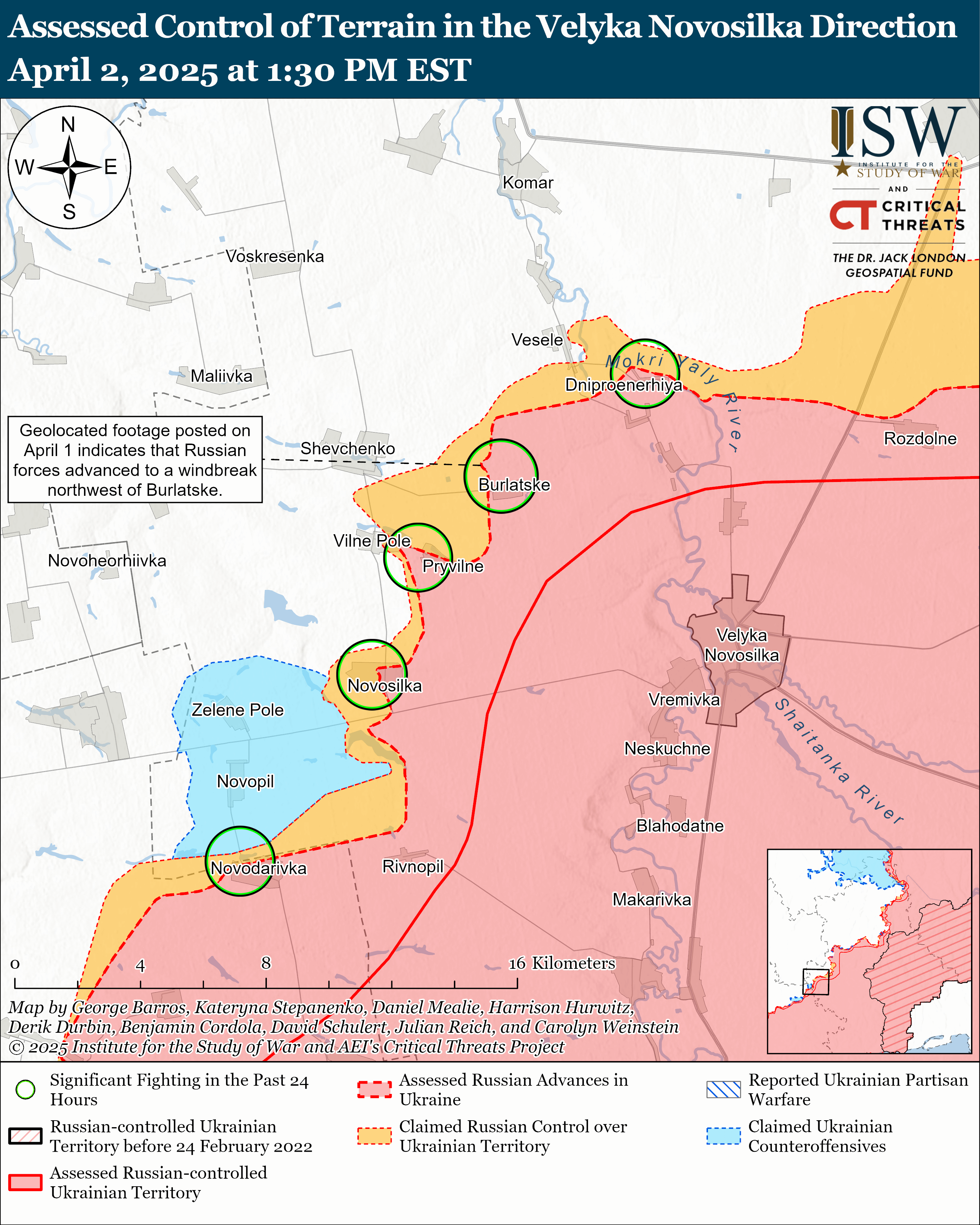 ЗСУ просунулися біля Покровська, росіяни тиснуть на трьох напрямках: карти ISW