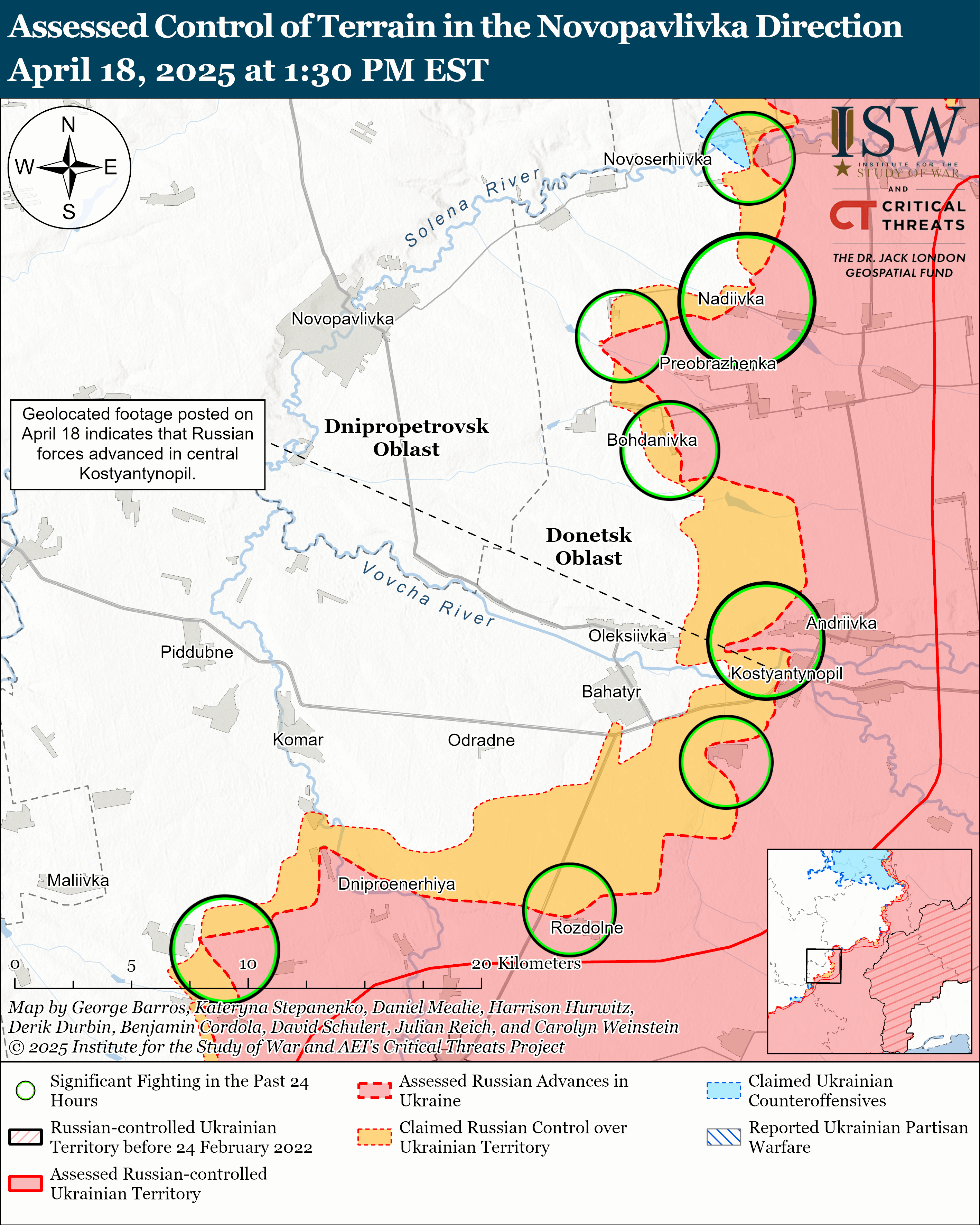 ЗСУ мали успіх під Торецьком, ворог просунувся на 4 напрямках: карти ISW