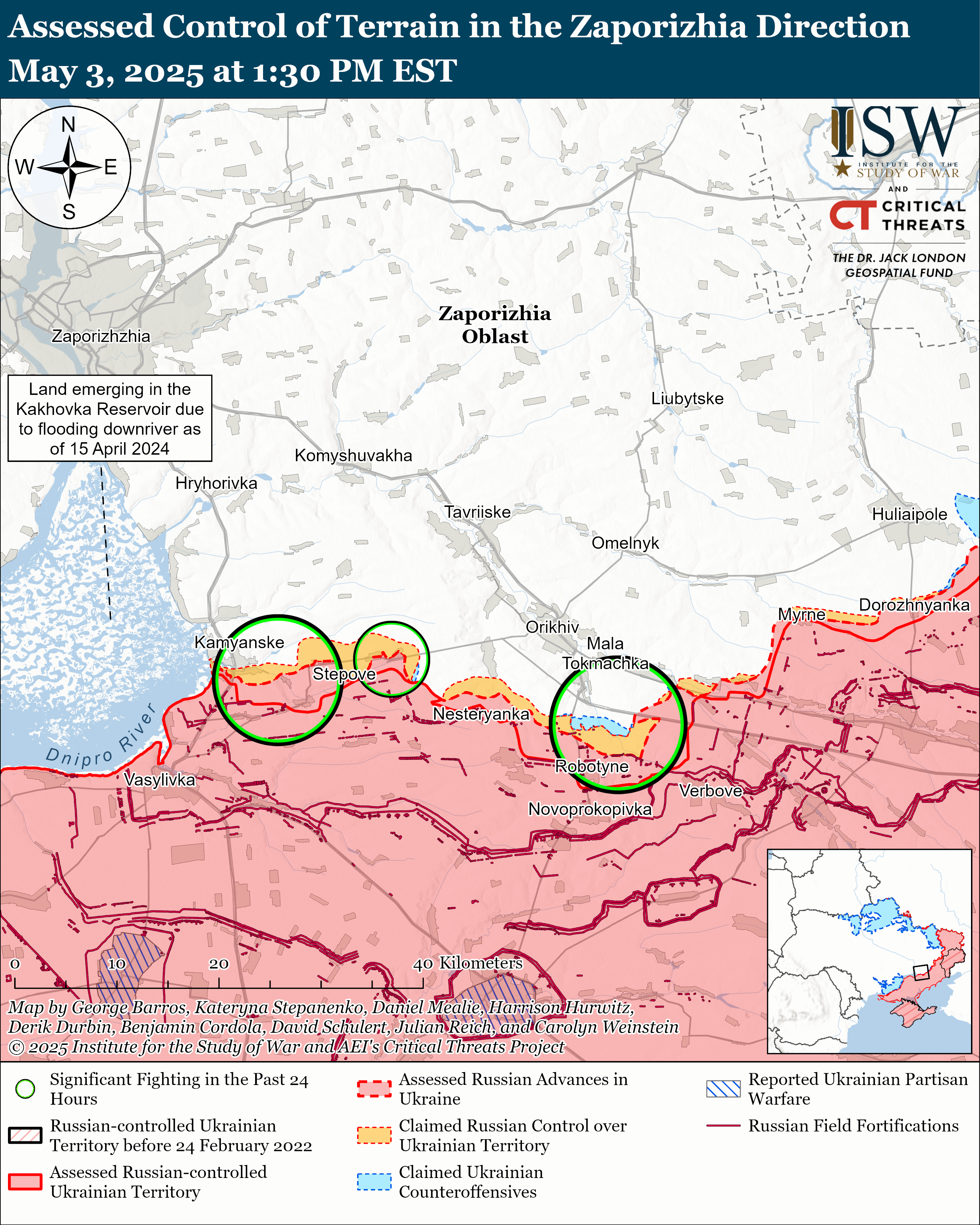 Окупанти просунулися на п'яти напрямках, ЗСУ контратакують: карти ISW