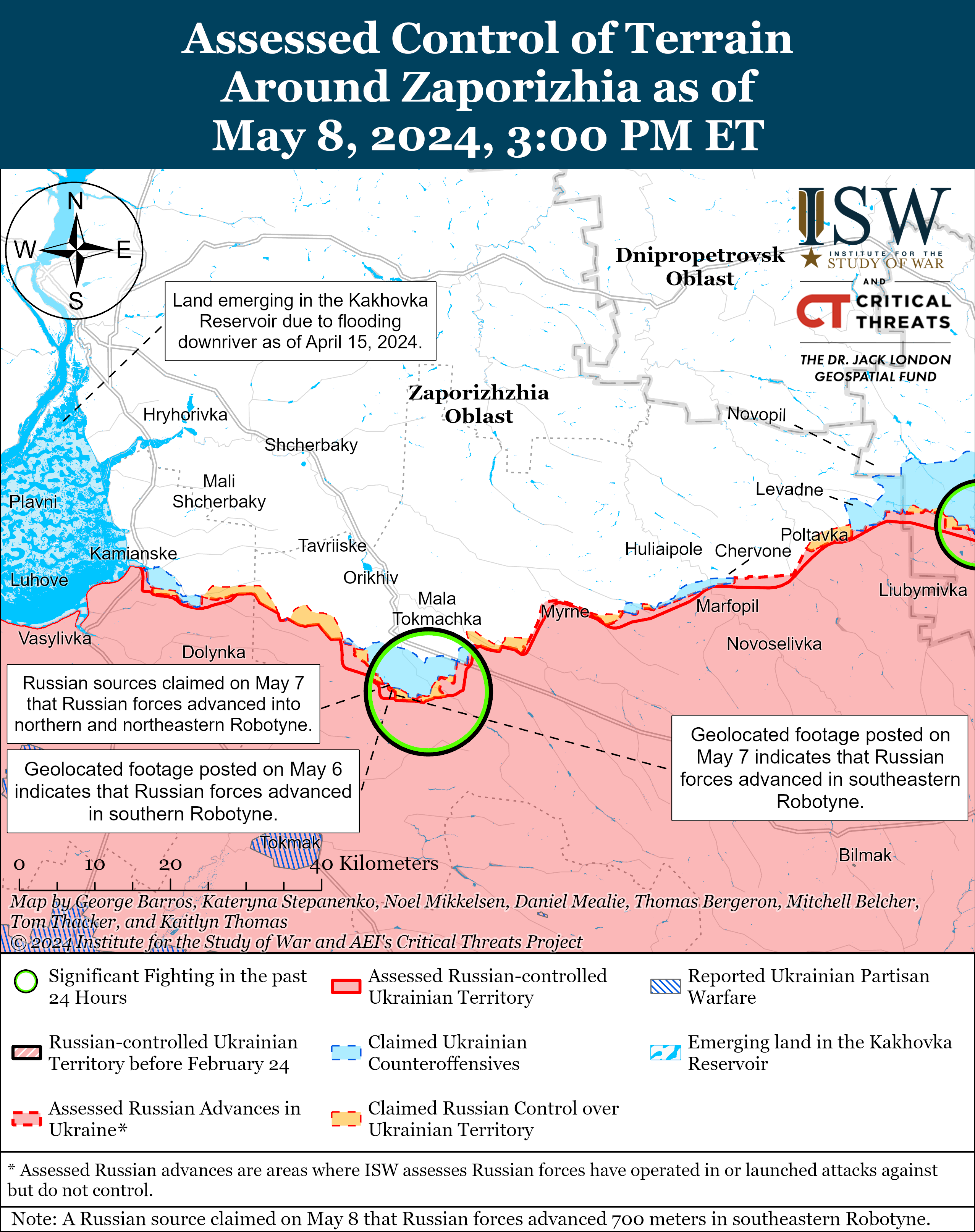 Оккупанты продвигаются на нескольких направлениях: карты ISW