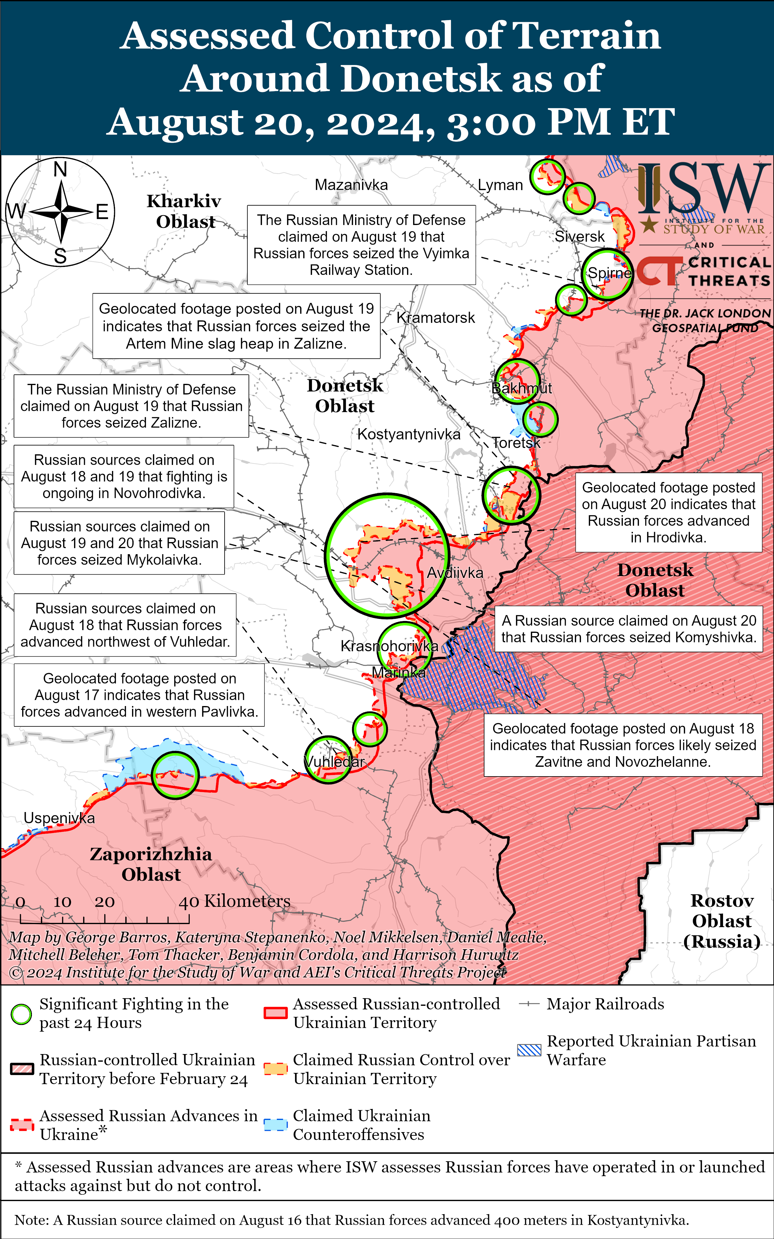 Ворог тисне у Донецькій області, та може знизити темп просування до Покровська: карти ISW