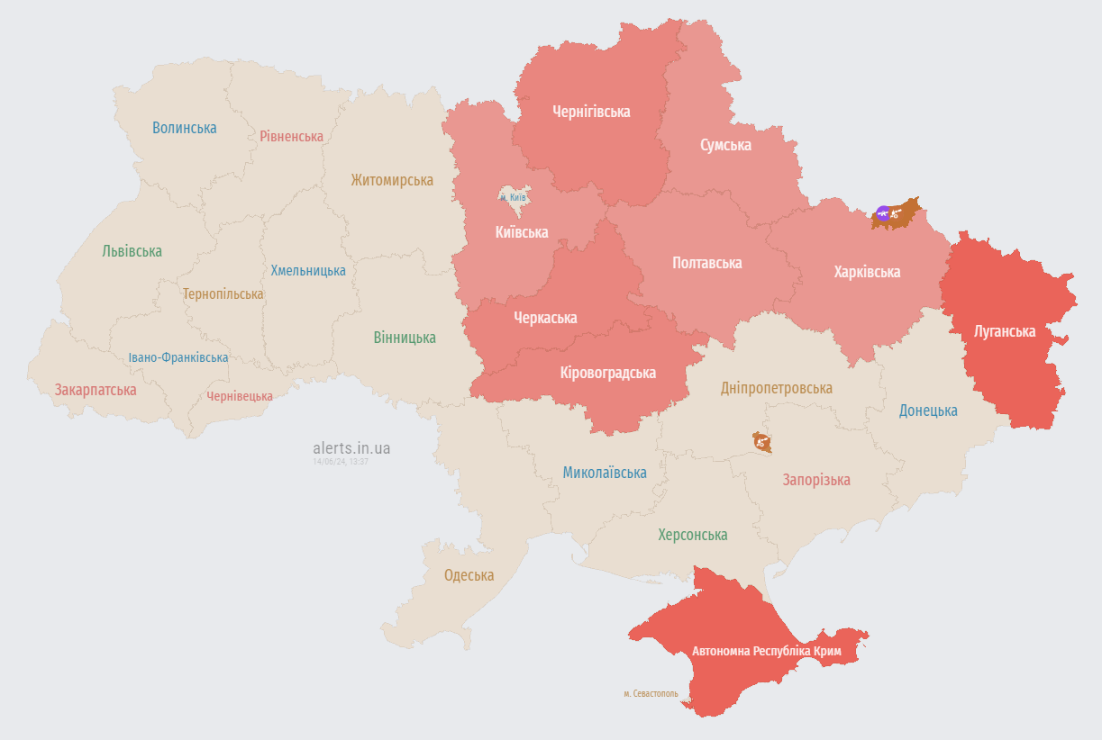 У Київській області працює ППО по ворожих дронах