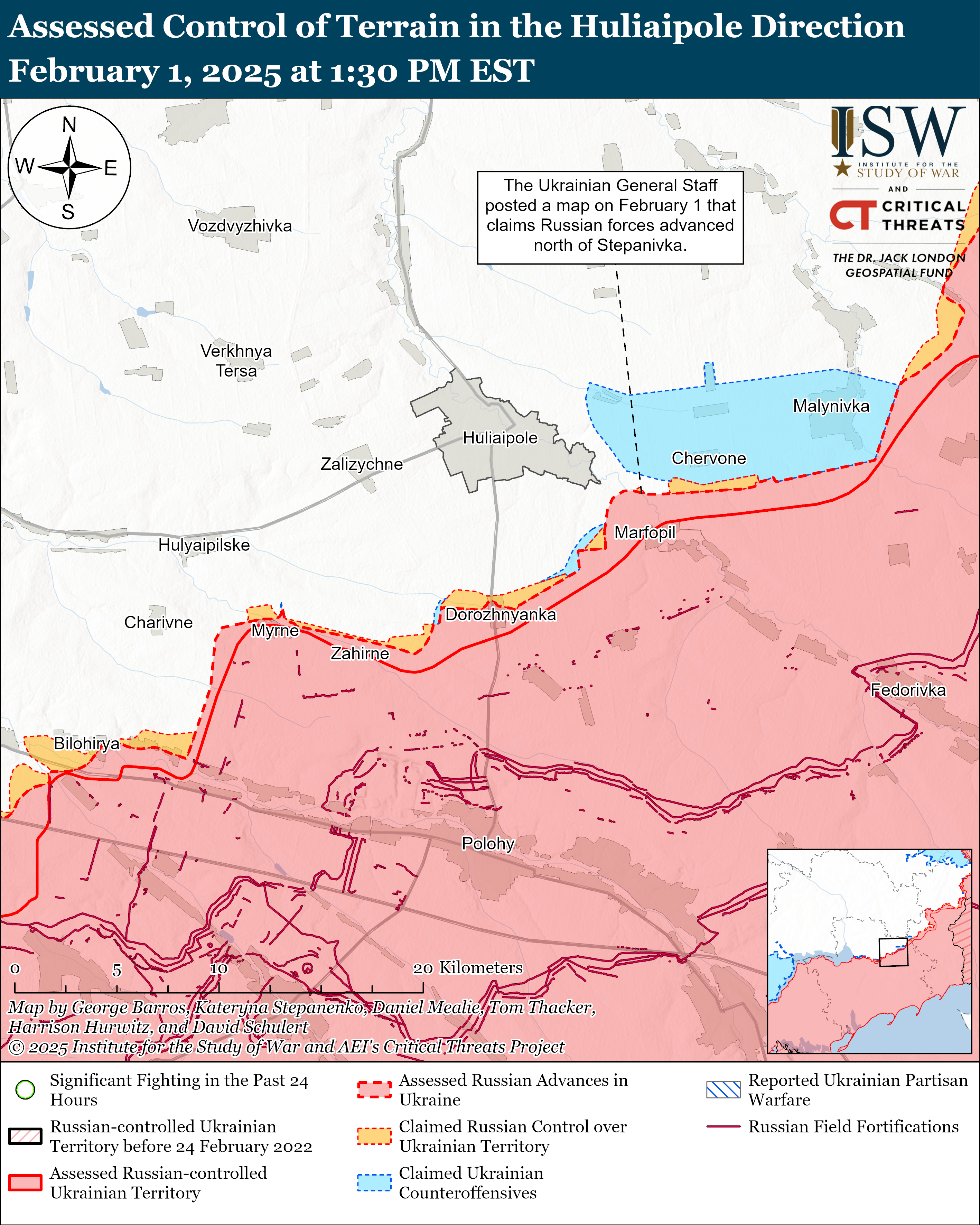 ЗСУ просунулися в Торецьку, РФ тисне коло Часового Яру, Покровська і Курахового: карти ISW