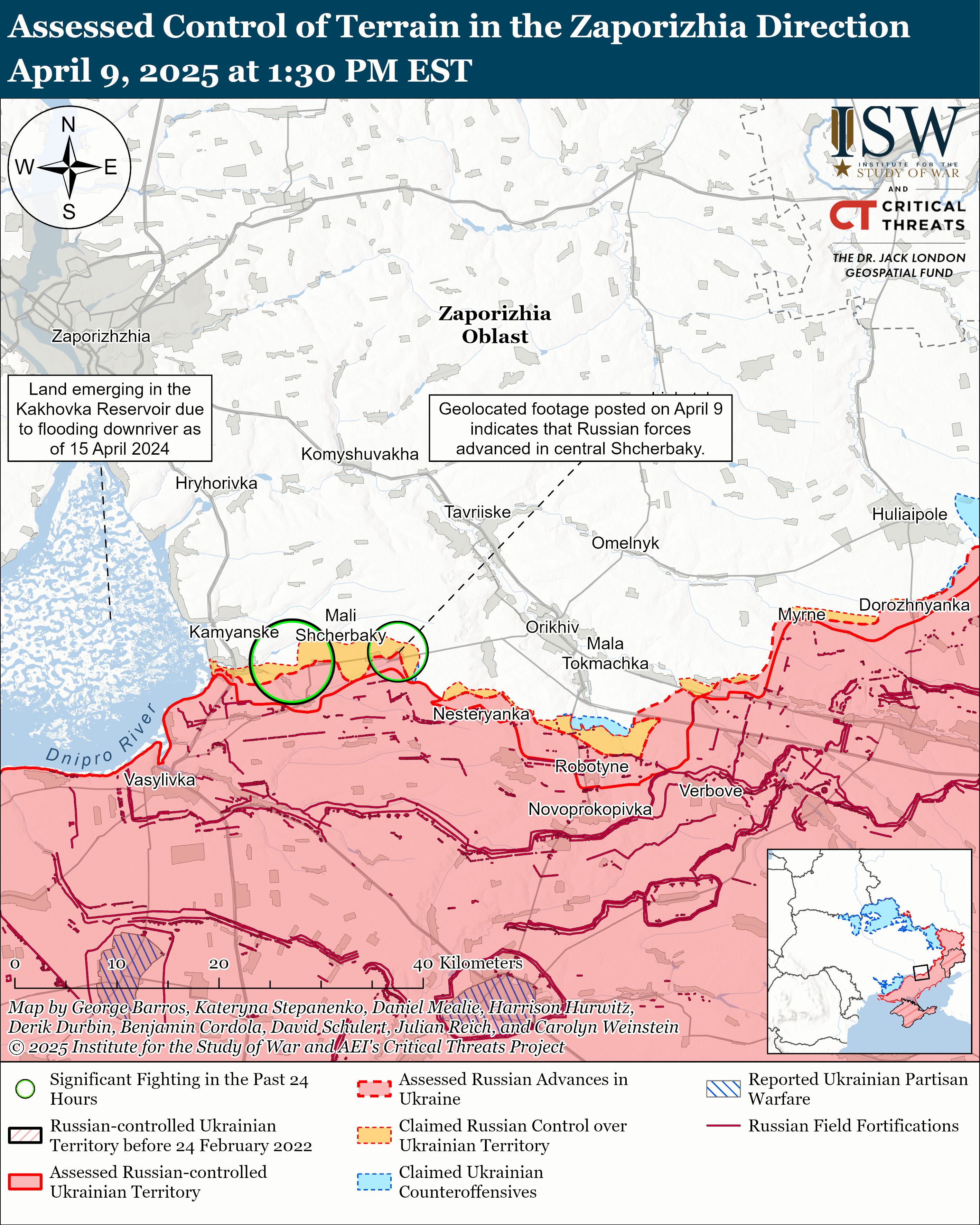 ЗСУ просунулися на двох напрямках. Ворог тисне у кількох областях: карти ISW