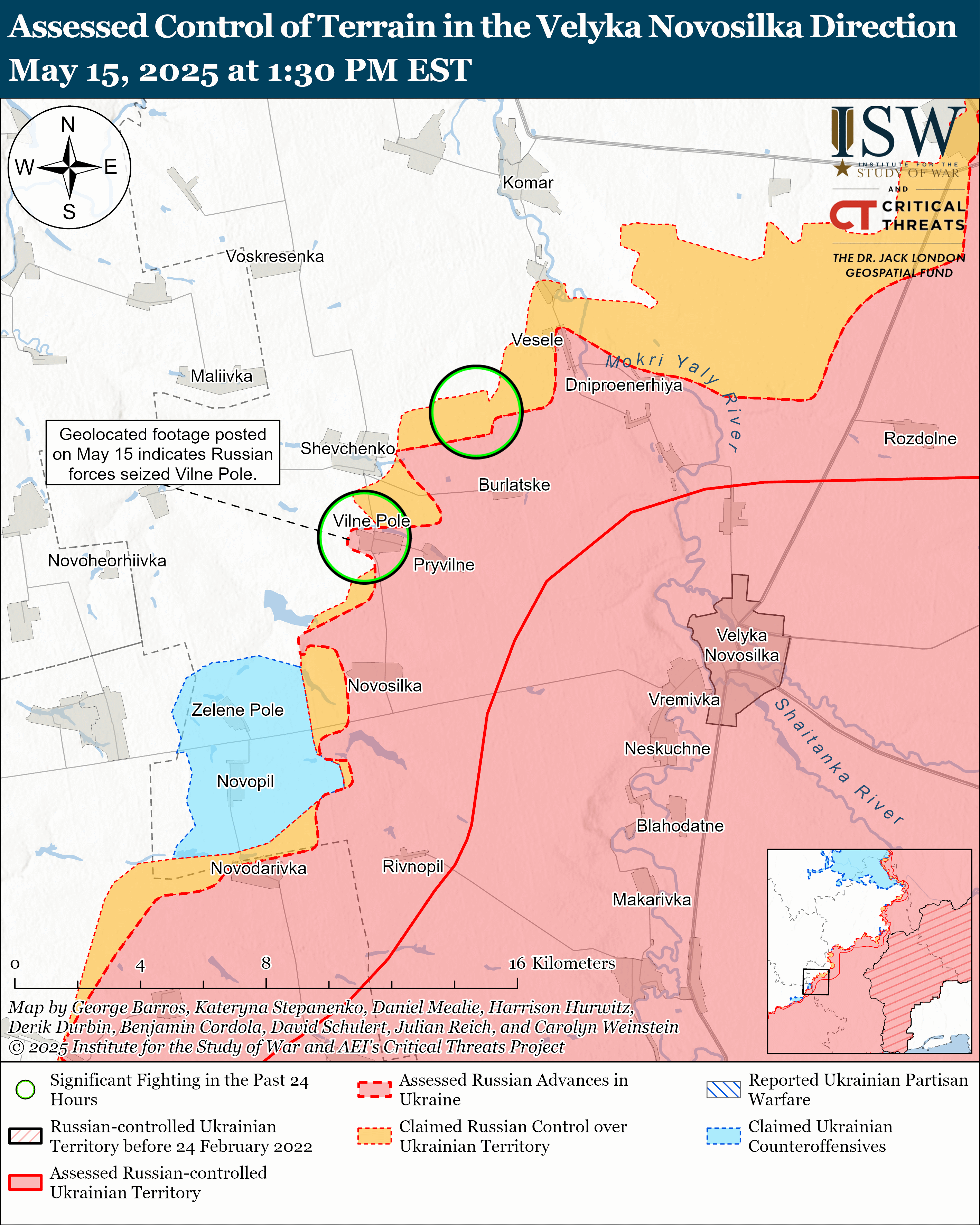 ЗСУ мали успіх під Торецьком, окупанти тиснуть на трьох напрямках: карти ISW