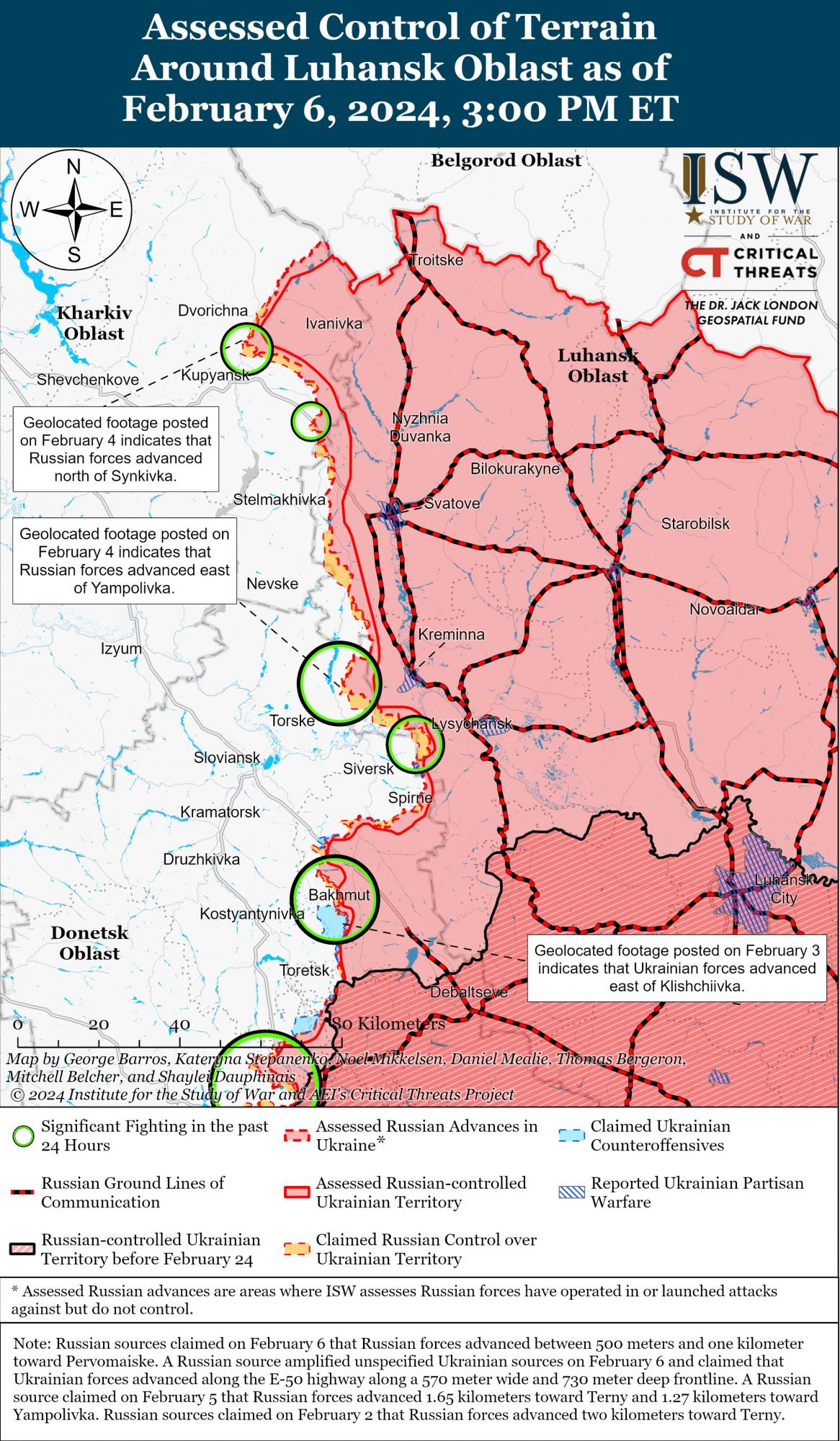 На більшості напрямків тривають позиційні бої: карти ISW
