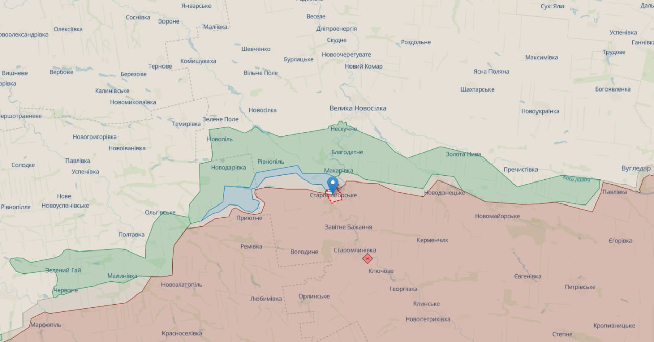 Украинские военные освободили Старомайорское