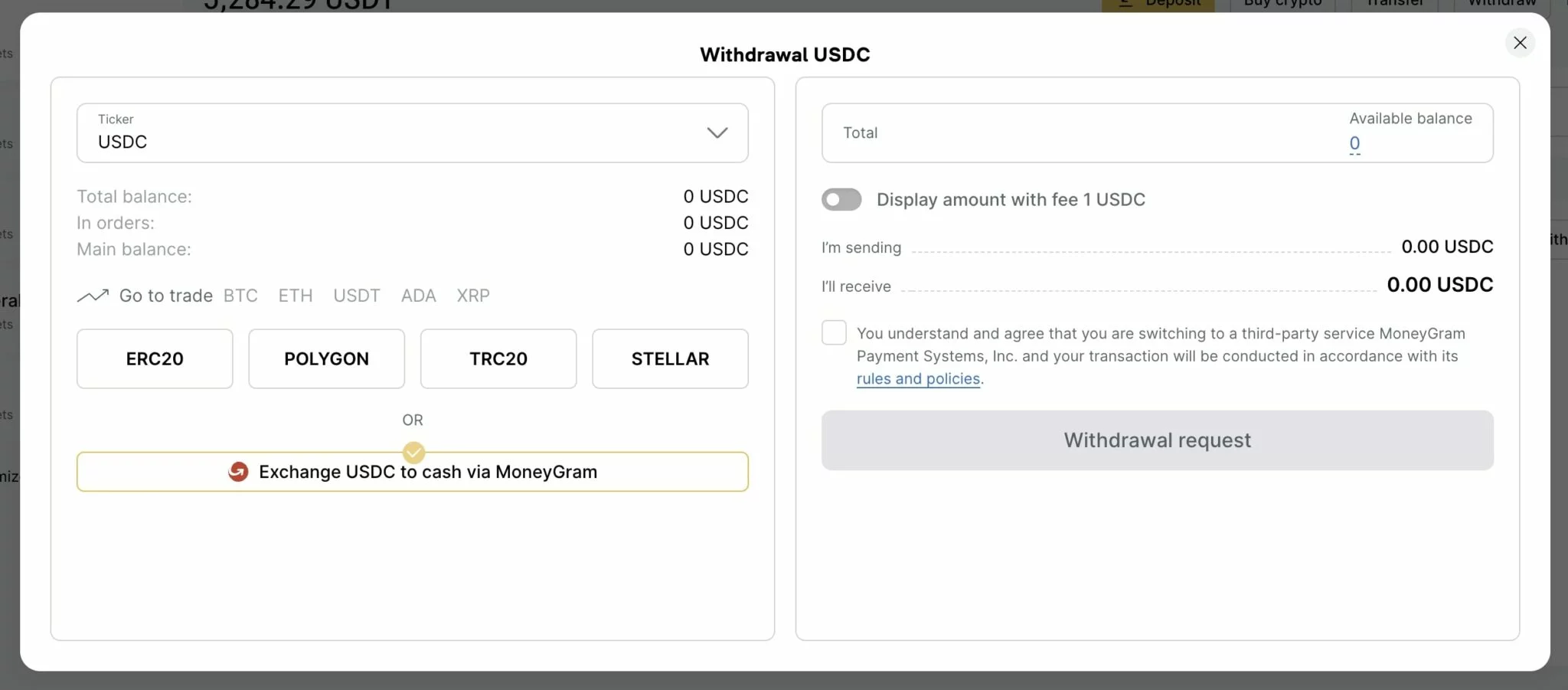 WhiteBIT уклала партнерство з MoneyGram: дозволить конвертувати USDC у готівкову
