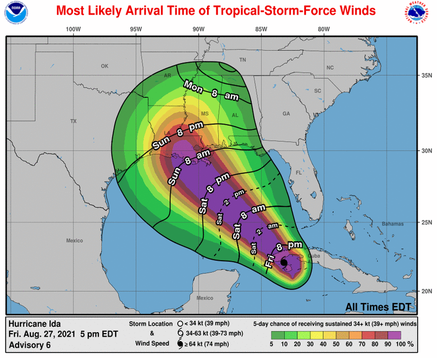 США готовятся к обрушению урагана Ида после удара по Кубе