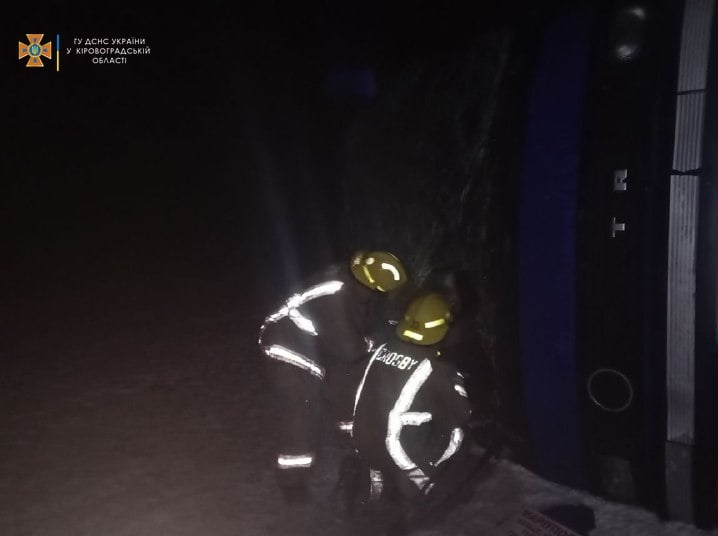 В Кировоградской области упал в кювет рейсовый автобус, направляющийся в Польшу