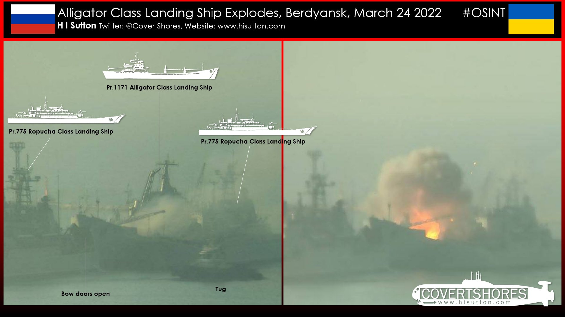 ВСУ к командирам подбитых в Бердянске кораблей: "затопите свои корабли сами"