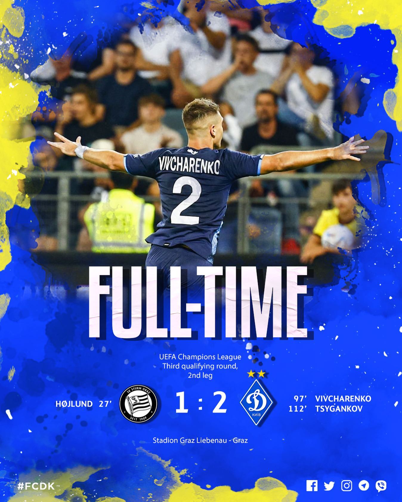 "Динамо" дожало "Штурм" и в плей-офф квалификации ЛЧ сойдется с "Бенфикой" Яремчука