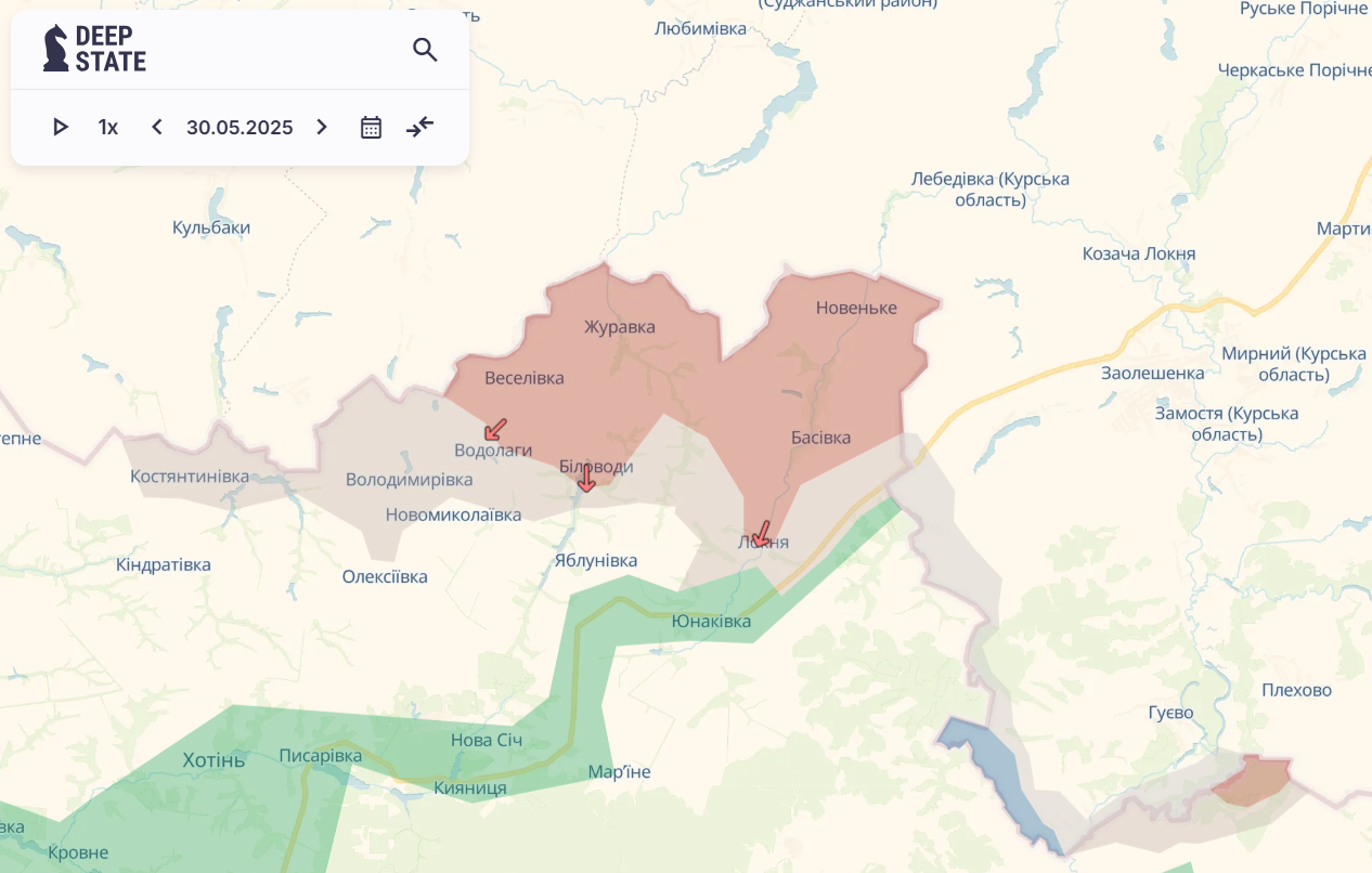 Росіяни просуваються? Що відбувається у Сумській області, оновлені карти боїв