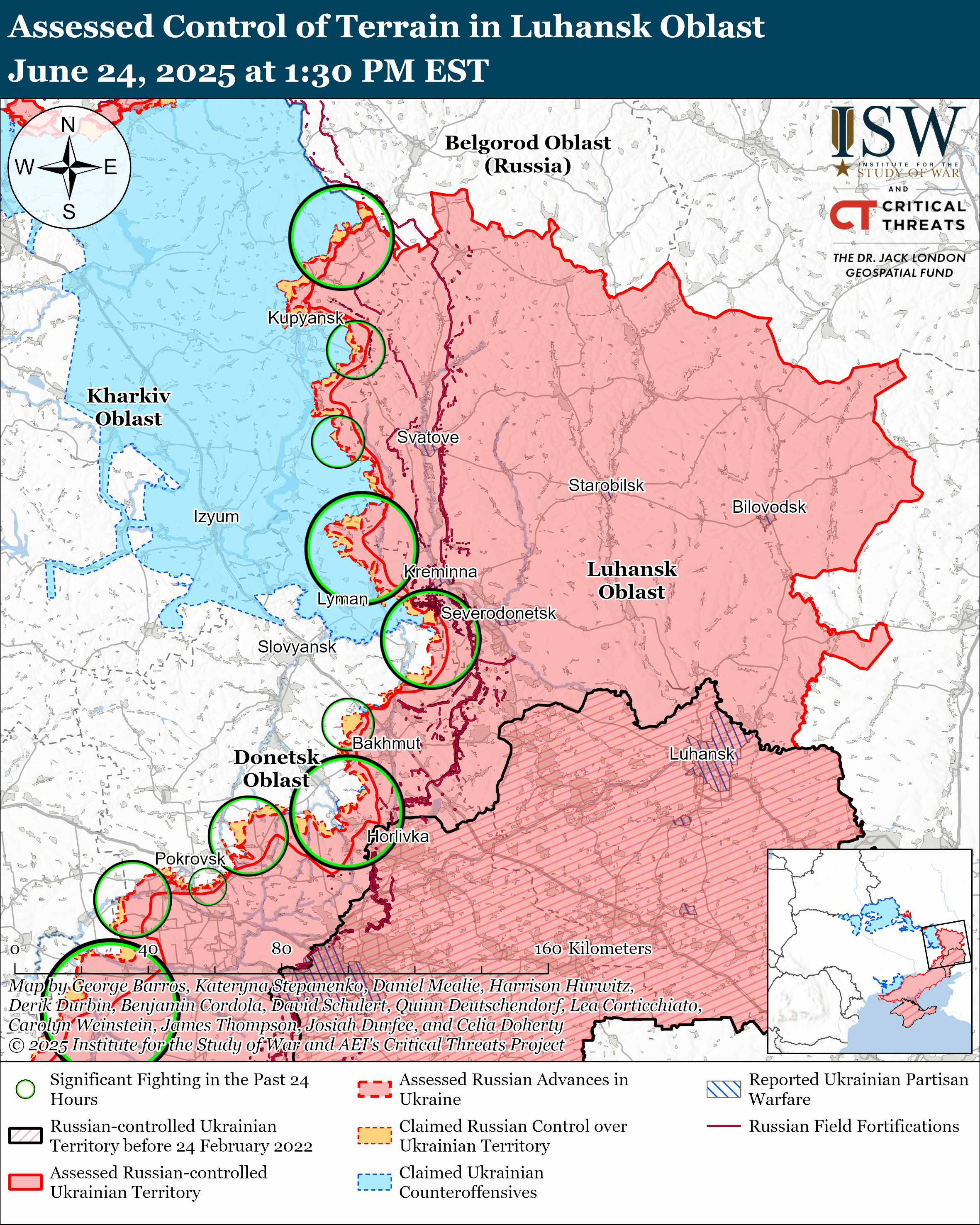 Росія наступає, ЗСУ контратакують: ISW показав нові карти боїв