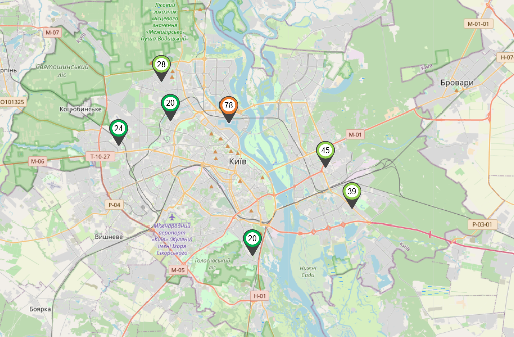 У Києві погіршилася якість повітря після російської атаки