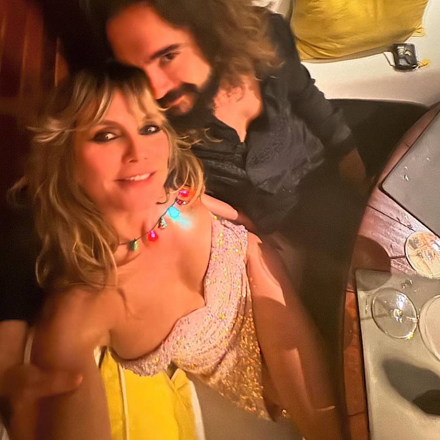 Гайді Клум засвітилась у блискучих різдвяних вбраннях під час святкування (відео, фото)