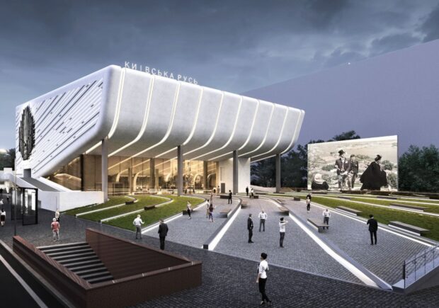 Знаменитий київський кінотеатр розвалюється на очах: облицювання трощить авто під будівлею (відео)