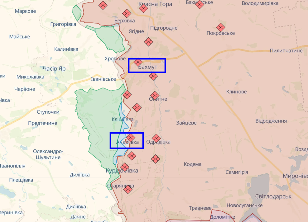Росіяни відступили під Бахмутом: де просунулися українські захисники