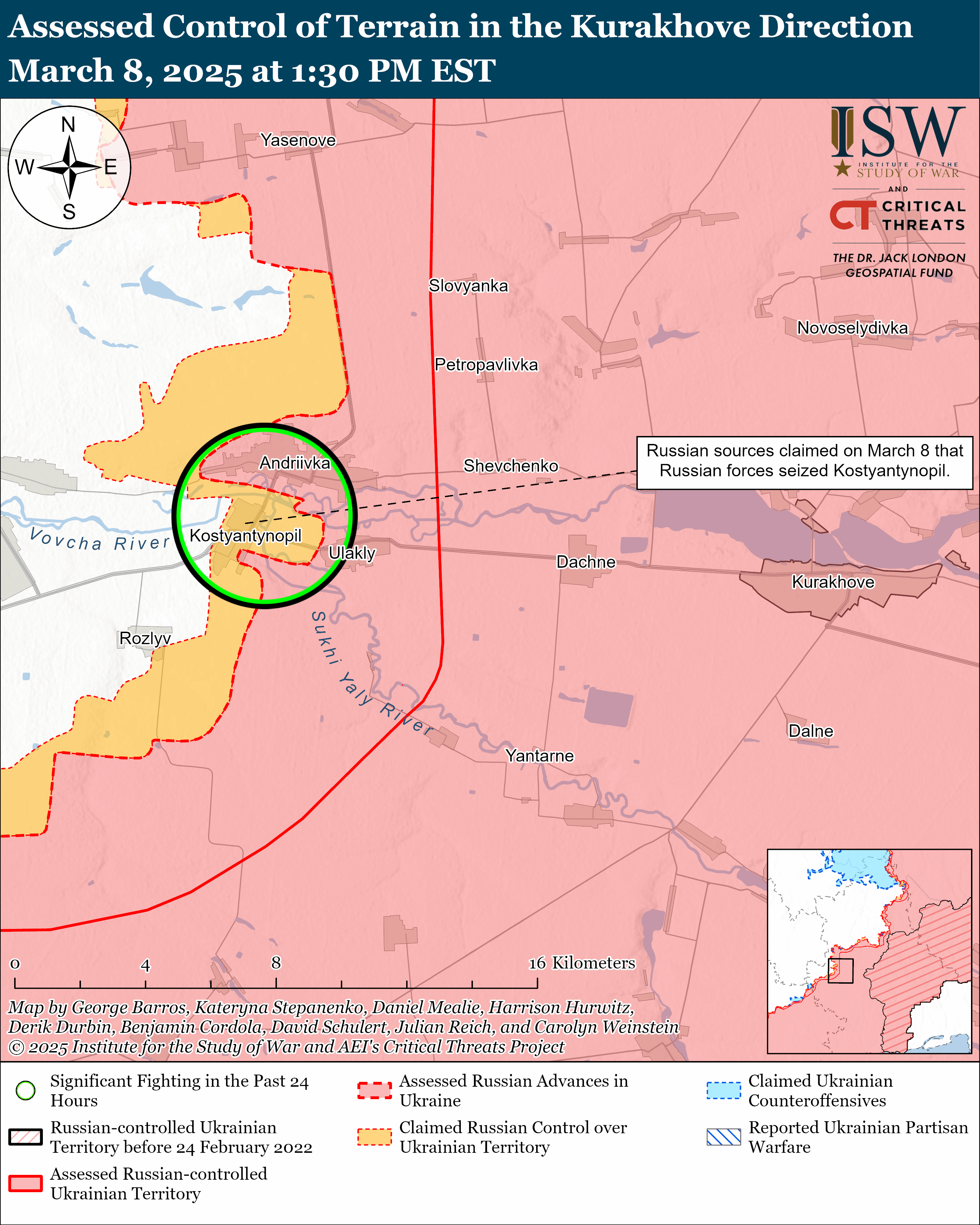 ЗСУ мали успіх біля Торецька і Покровська, ворог тисне на трьох напрямках: карти ISW