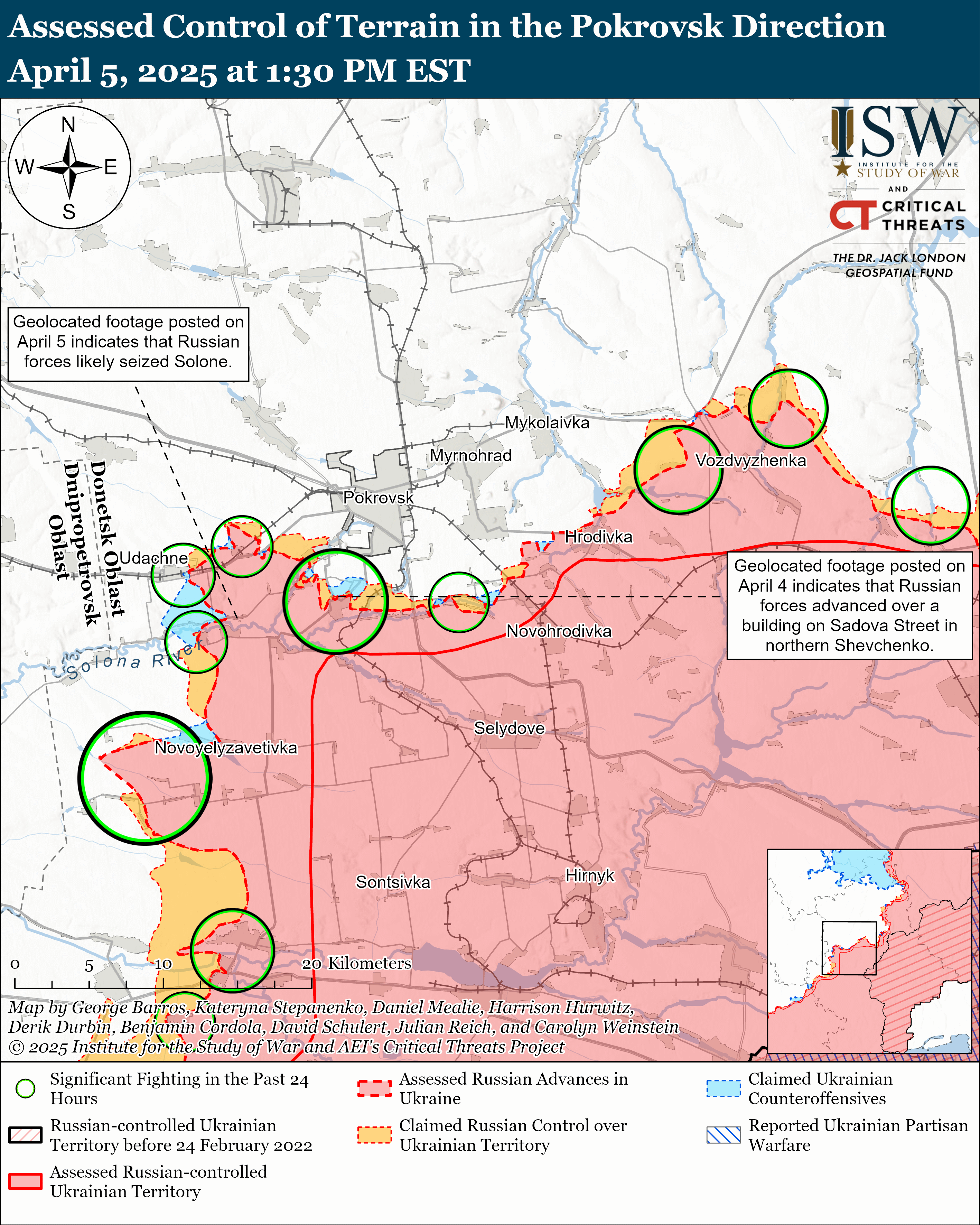 ЗСУ просунулися поблизу Куп'янська, противник тисне на трьох напрямках: карти ISW