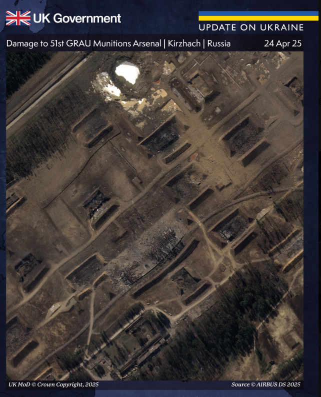 Колосальні втрати: британська розвідка показала знімки російського арсеналу після вибухів