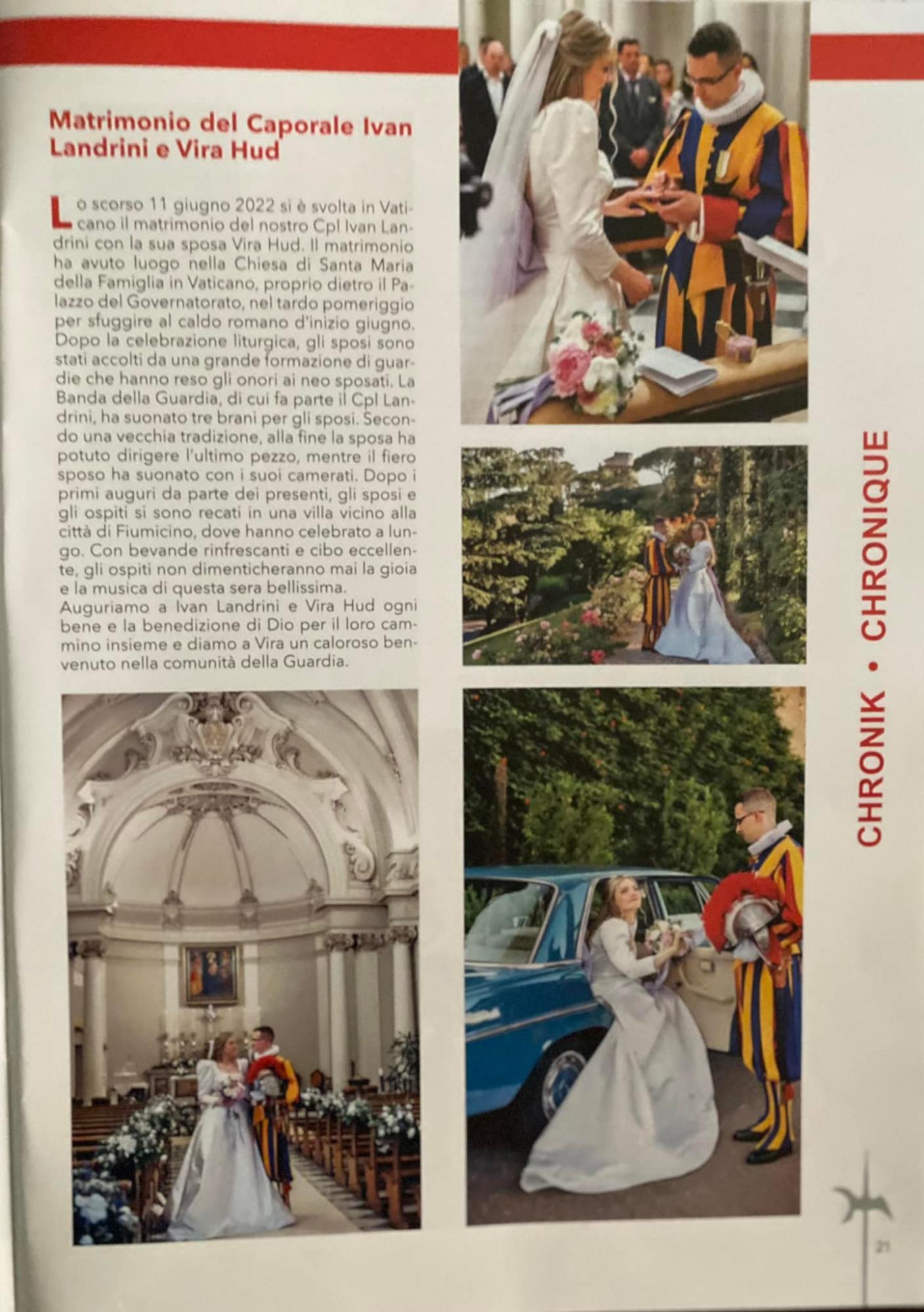 В Ватикане капрал охраны Папы Римского женился на украинке: захватывающие фото со свадьбы