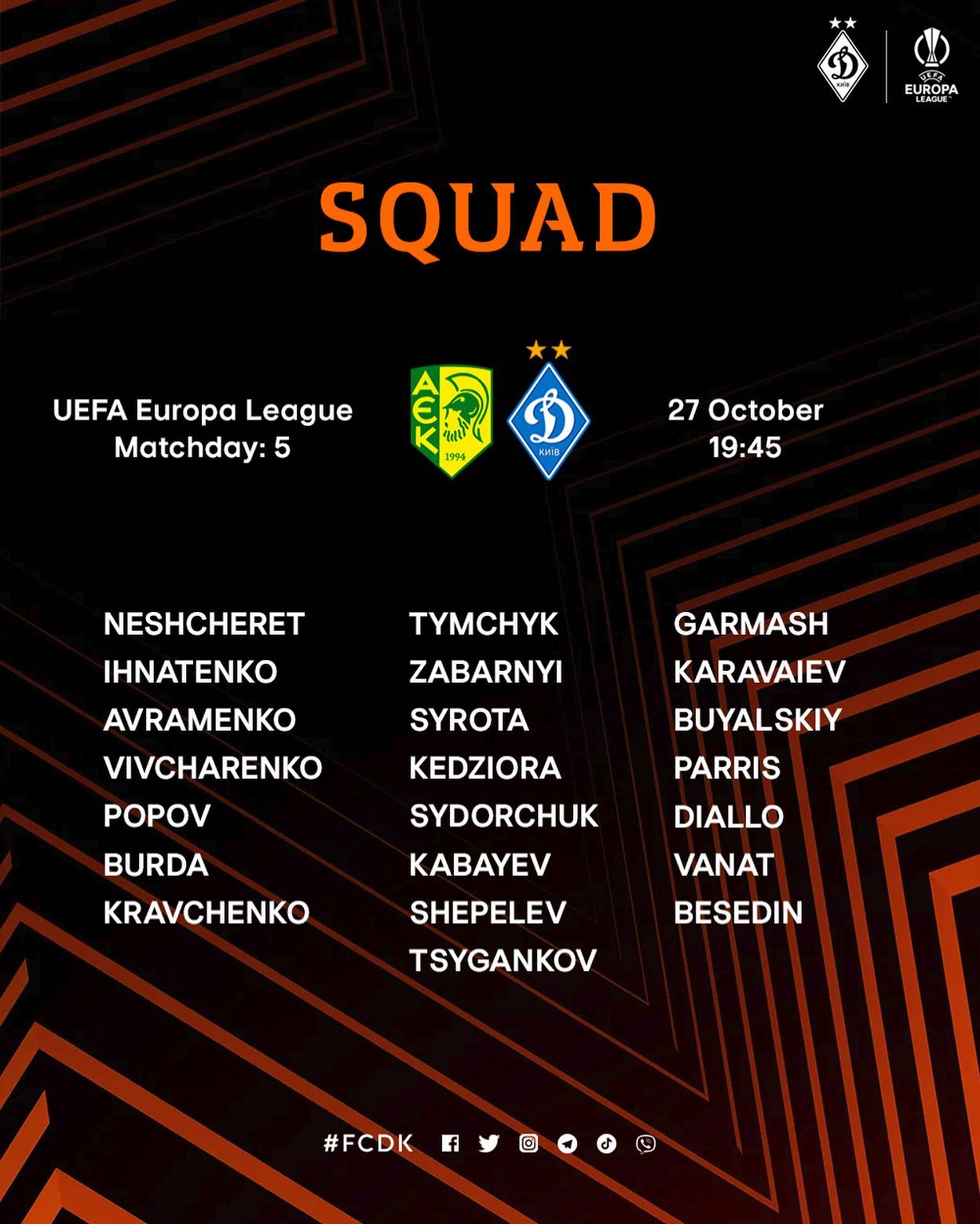 "Динамо" транзитом через Кишинів вирушило на матч Ліги Європи