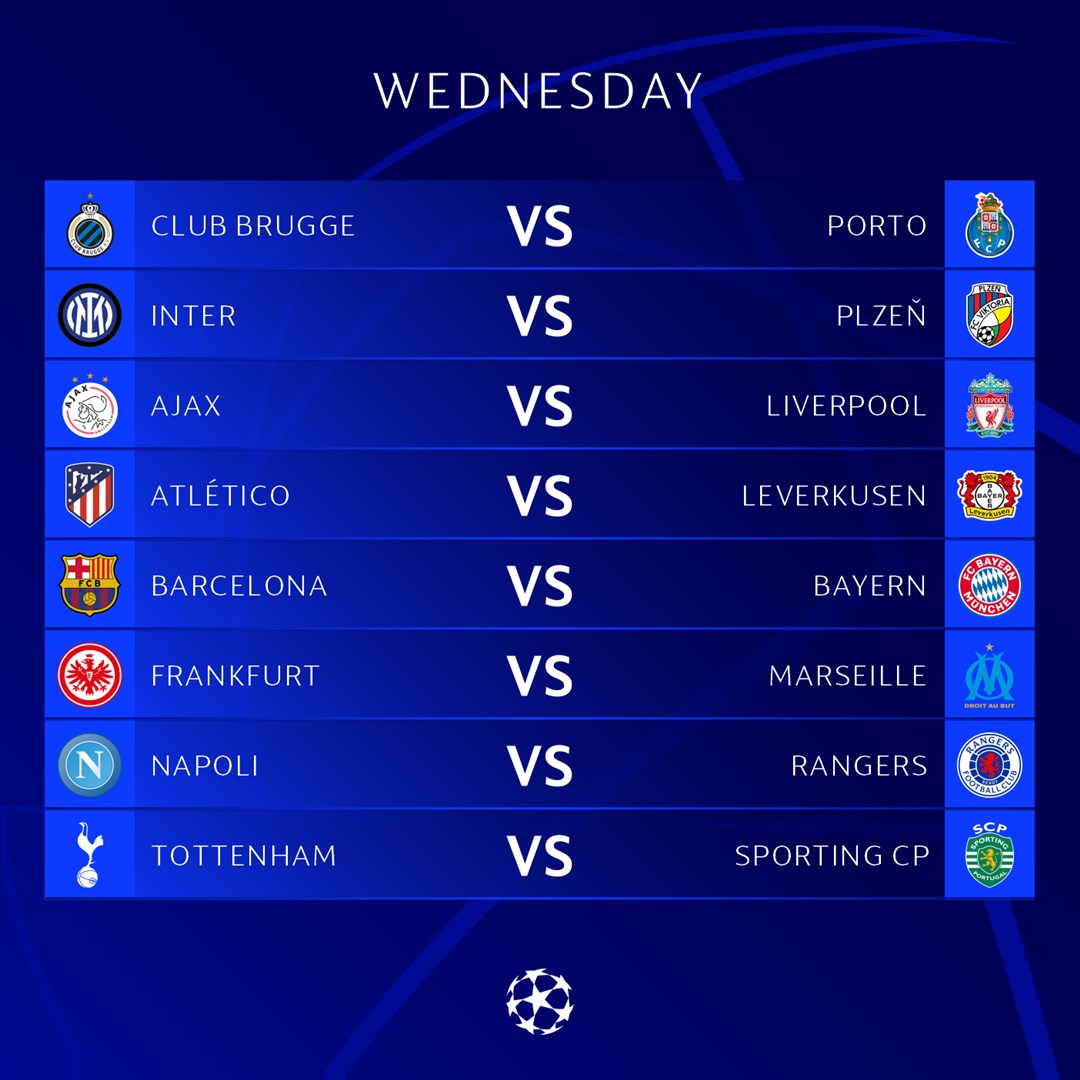 Продовження Ліги чемпіонів 26 жовтня: повний розклад матчів середи