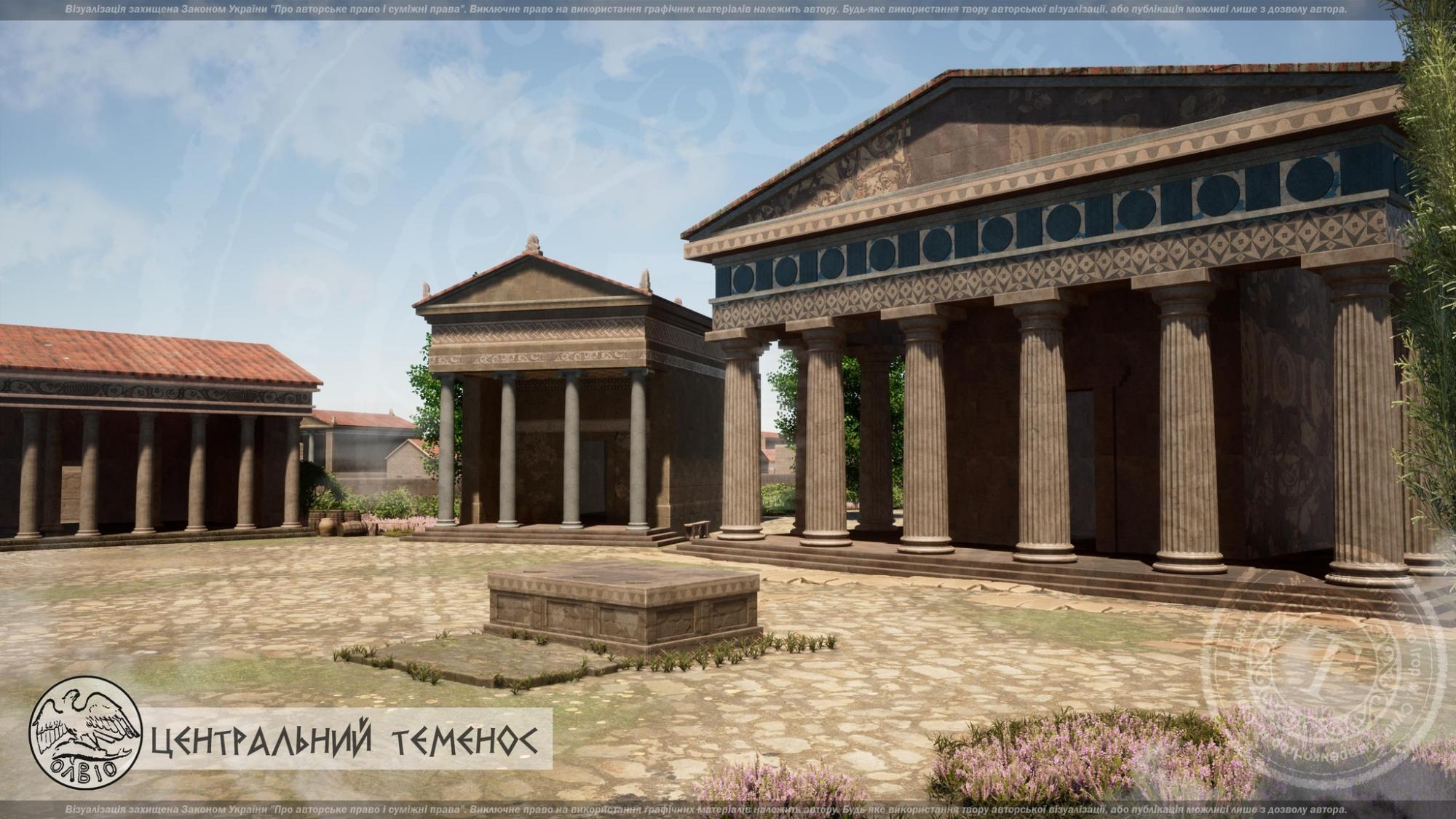 Величні храми й статуї богів: архітектор показав, як виглядала Ольвія