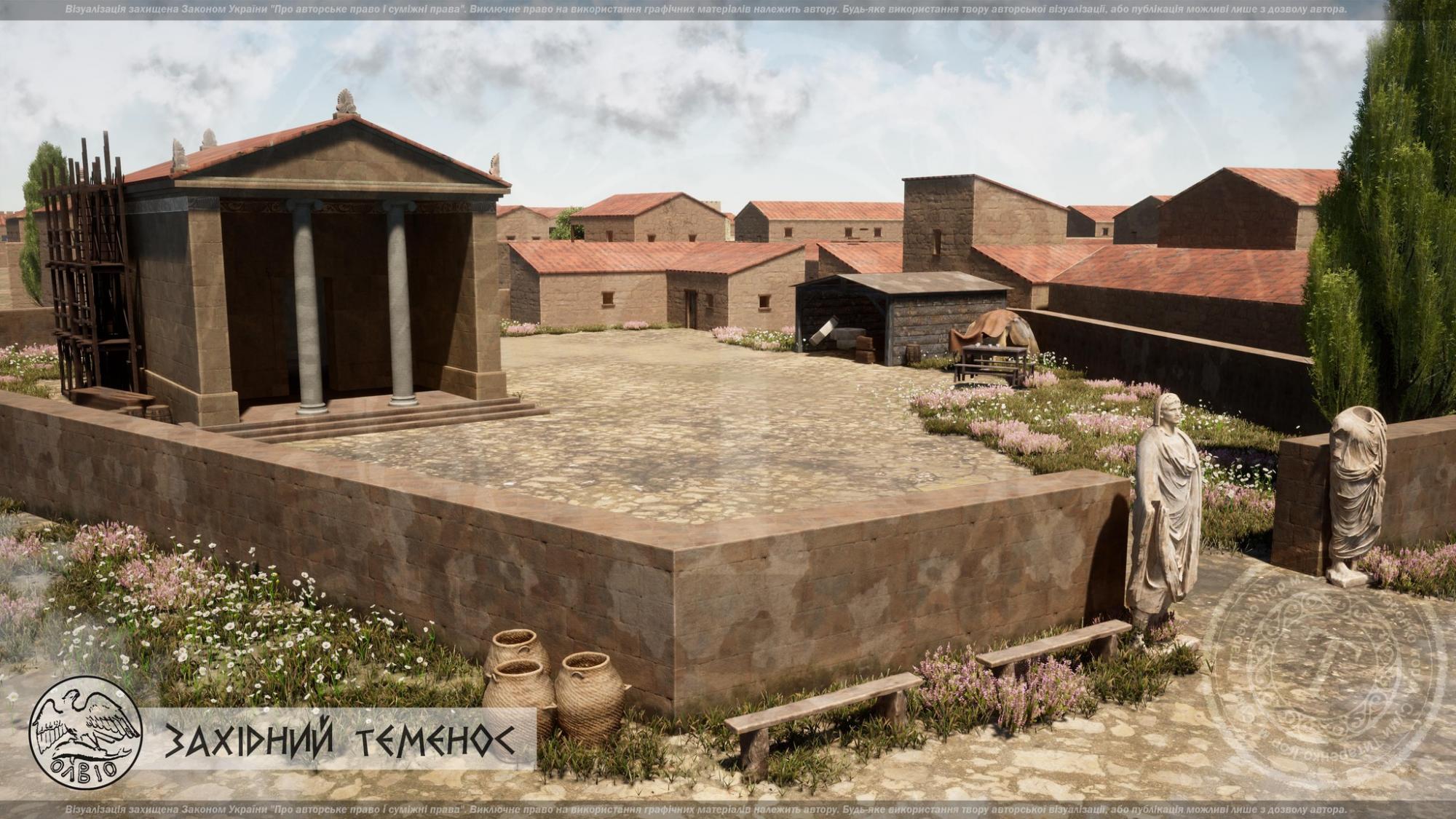 Величні храми й статуї богів: архітектор показав, як виглядала Ольвія