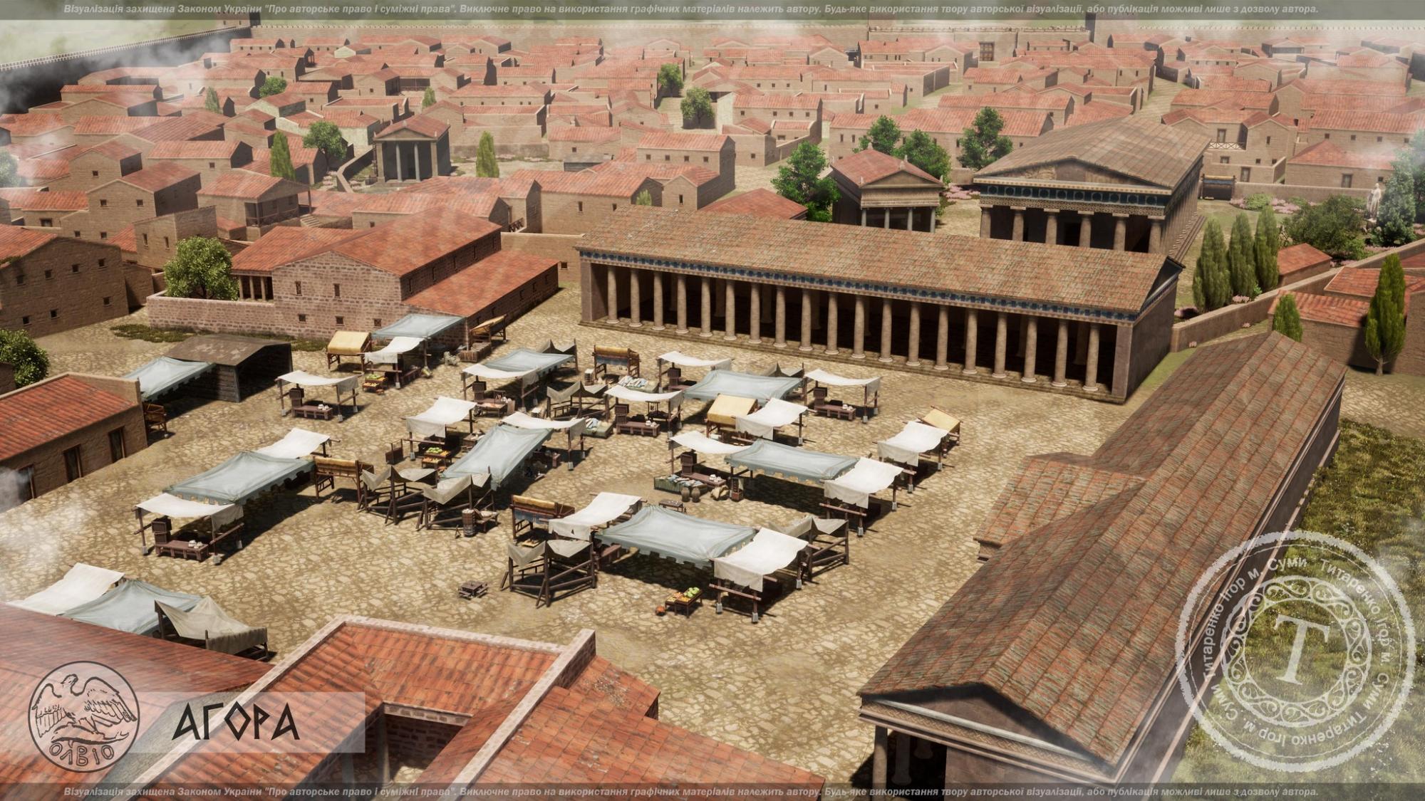 Величні храми й статуї богів: архітектор показав, як виглядала Ольвія