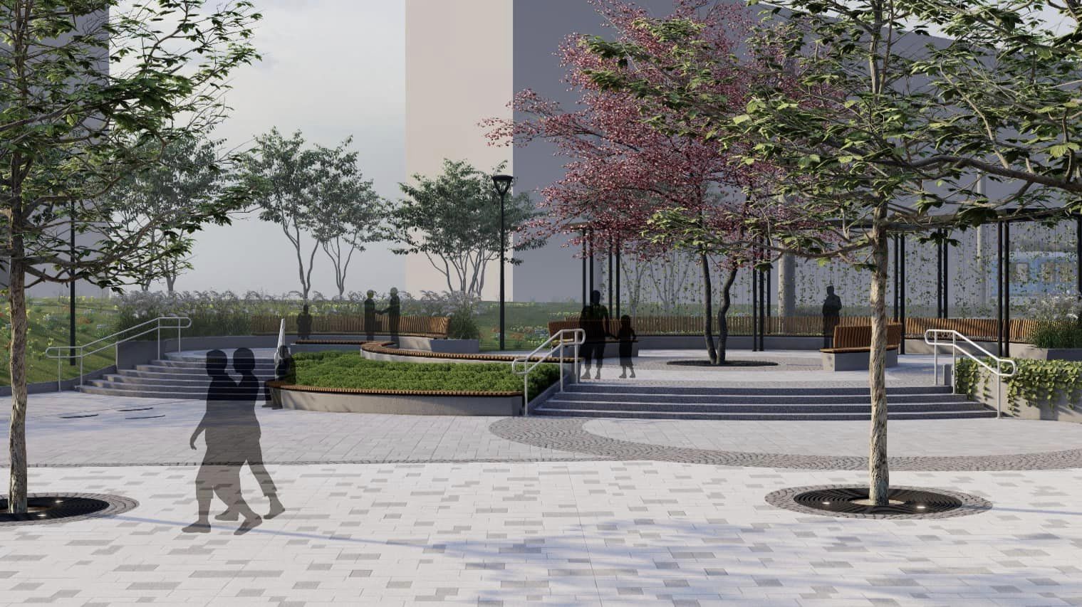 У Києві показали концепцію нового скверу біля метро "Героїв Дніпра": фото та особливості