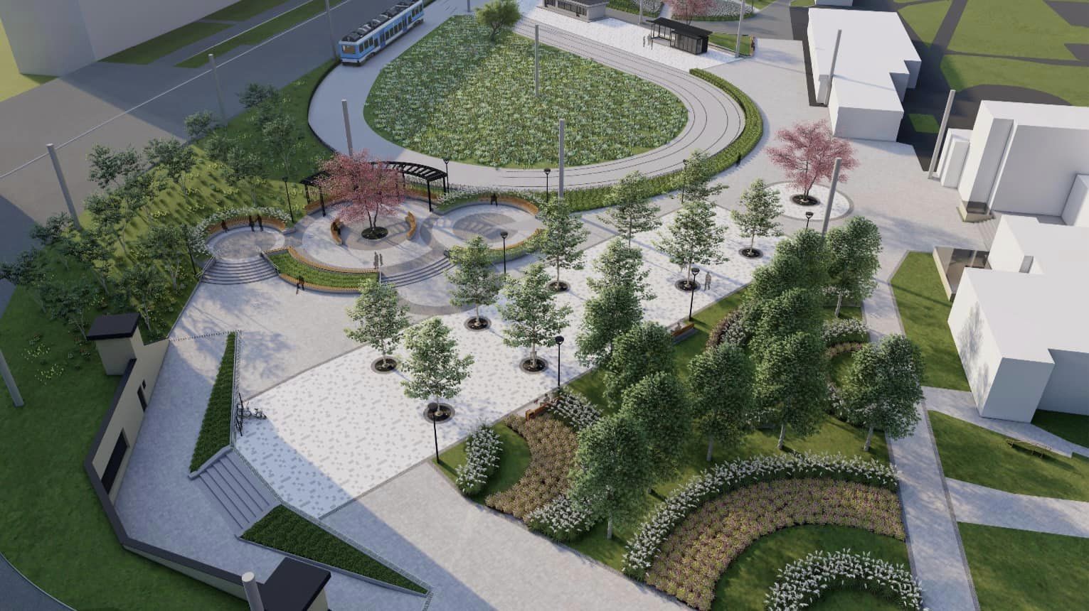 У Києві показали концепцію нового скверу біля метро "Героїв Дніпра": фото та особливості