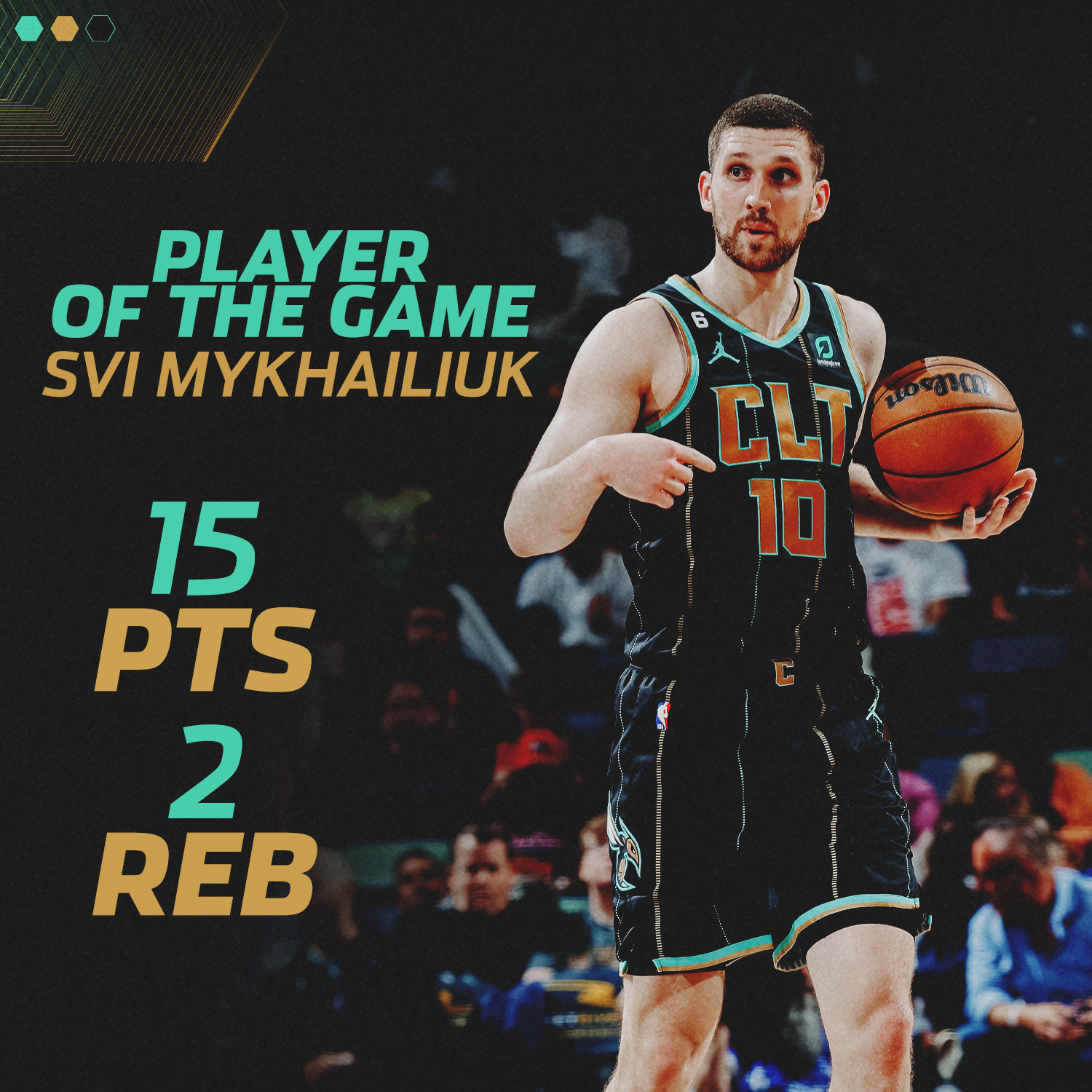 Українець Михайлюк визнаний найкращим у матчі "Шарлотта" в НБА