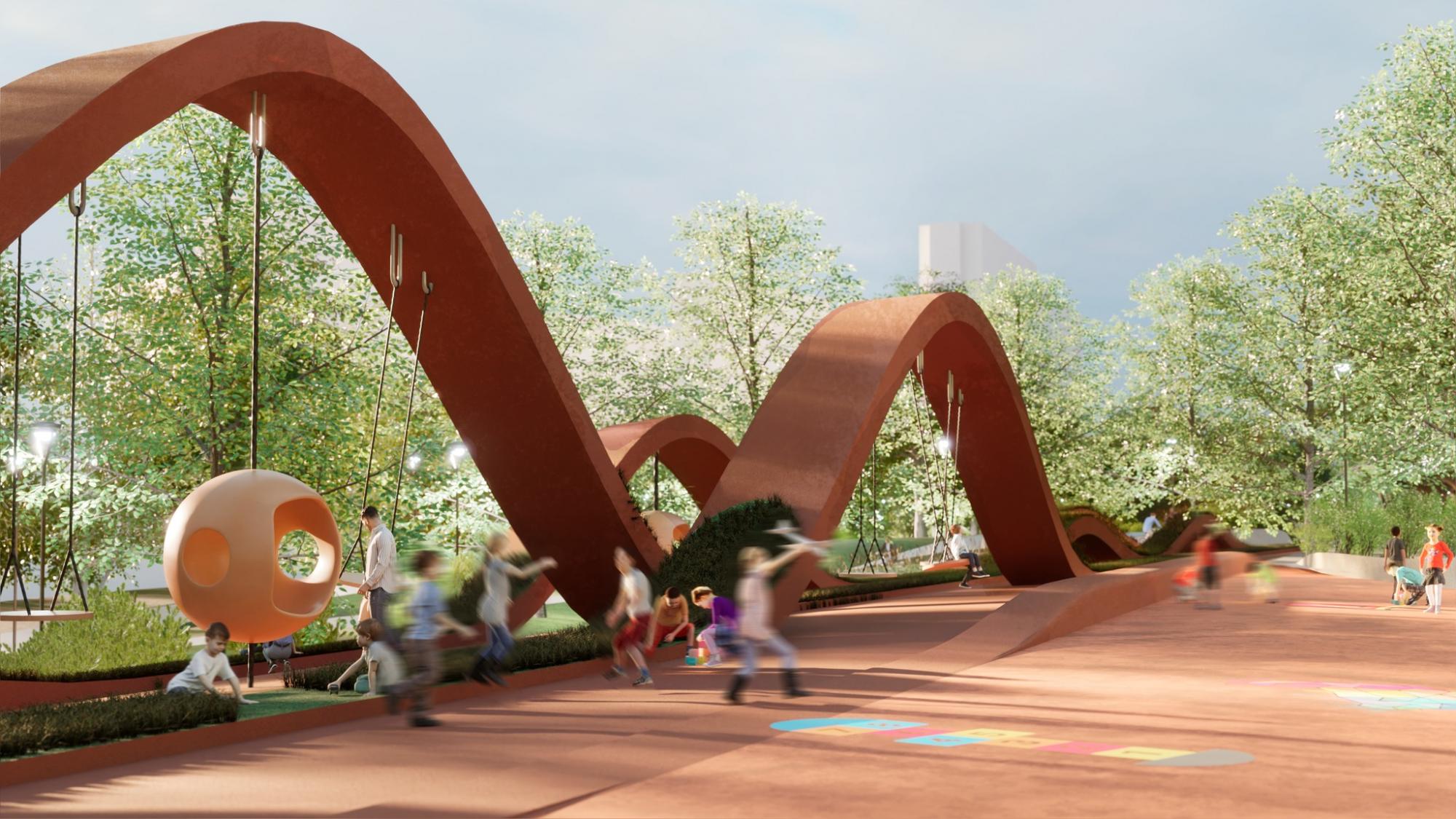 Амфітеатр й дитяча зона. Дивіться, як може змінитись один із київських парків (фото)