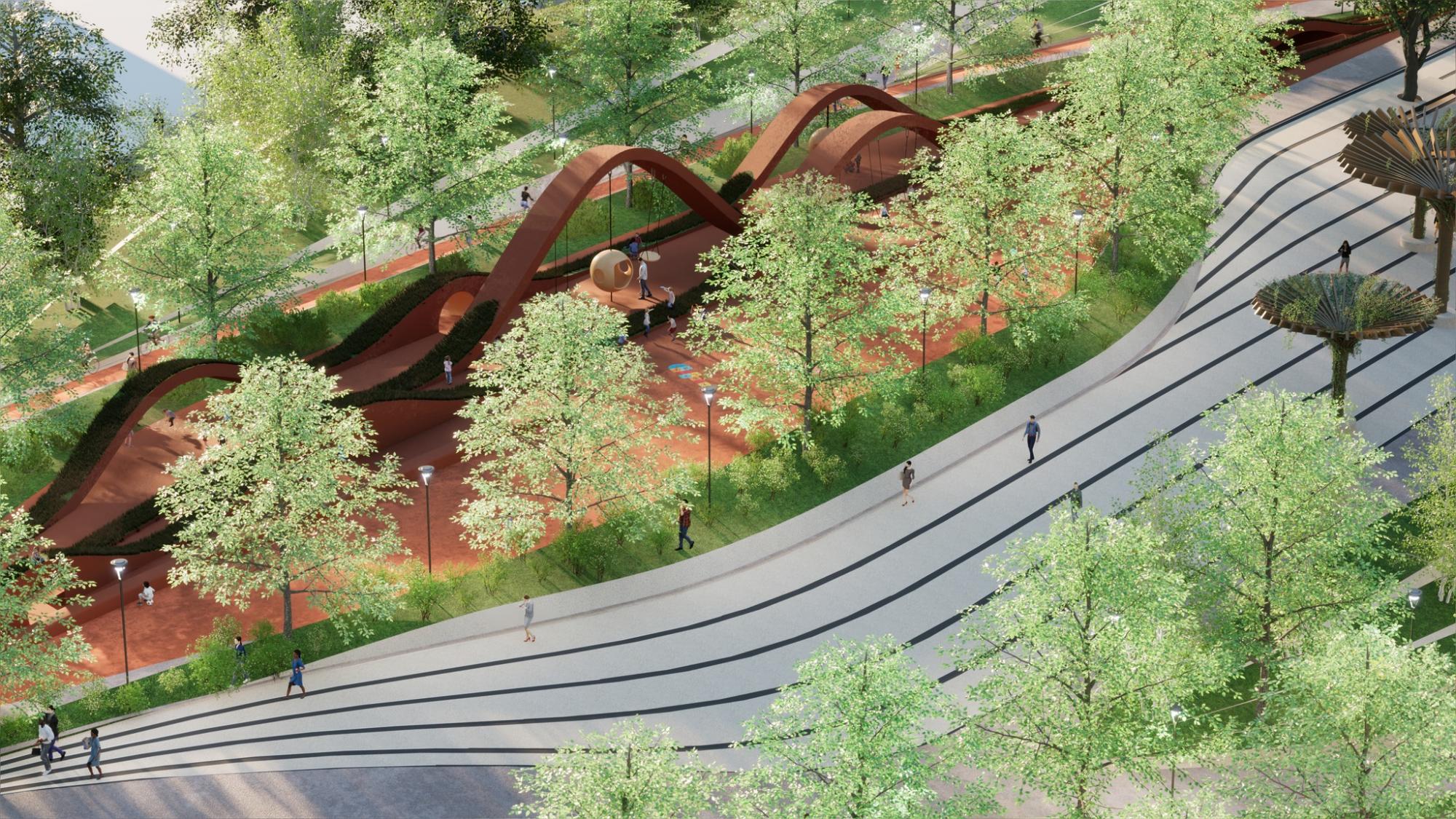 Амфітеатр й дитяча зона. Дивіться, як може змінитись один із київських парків (фото)