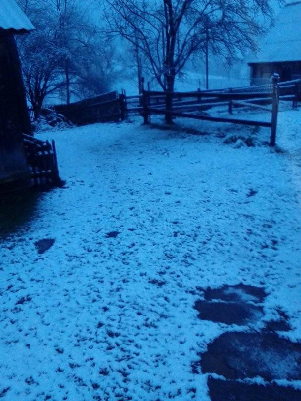 Українське село засипало снігом у розпал весни: фото аномального явища