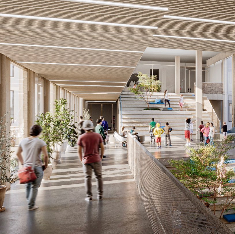 "Школа майбутнього": дивіться, як відбудують зруйнований ліцей у Гостомелі (фото)