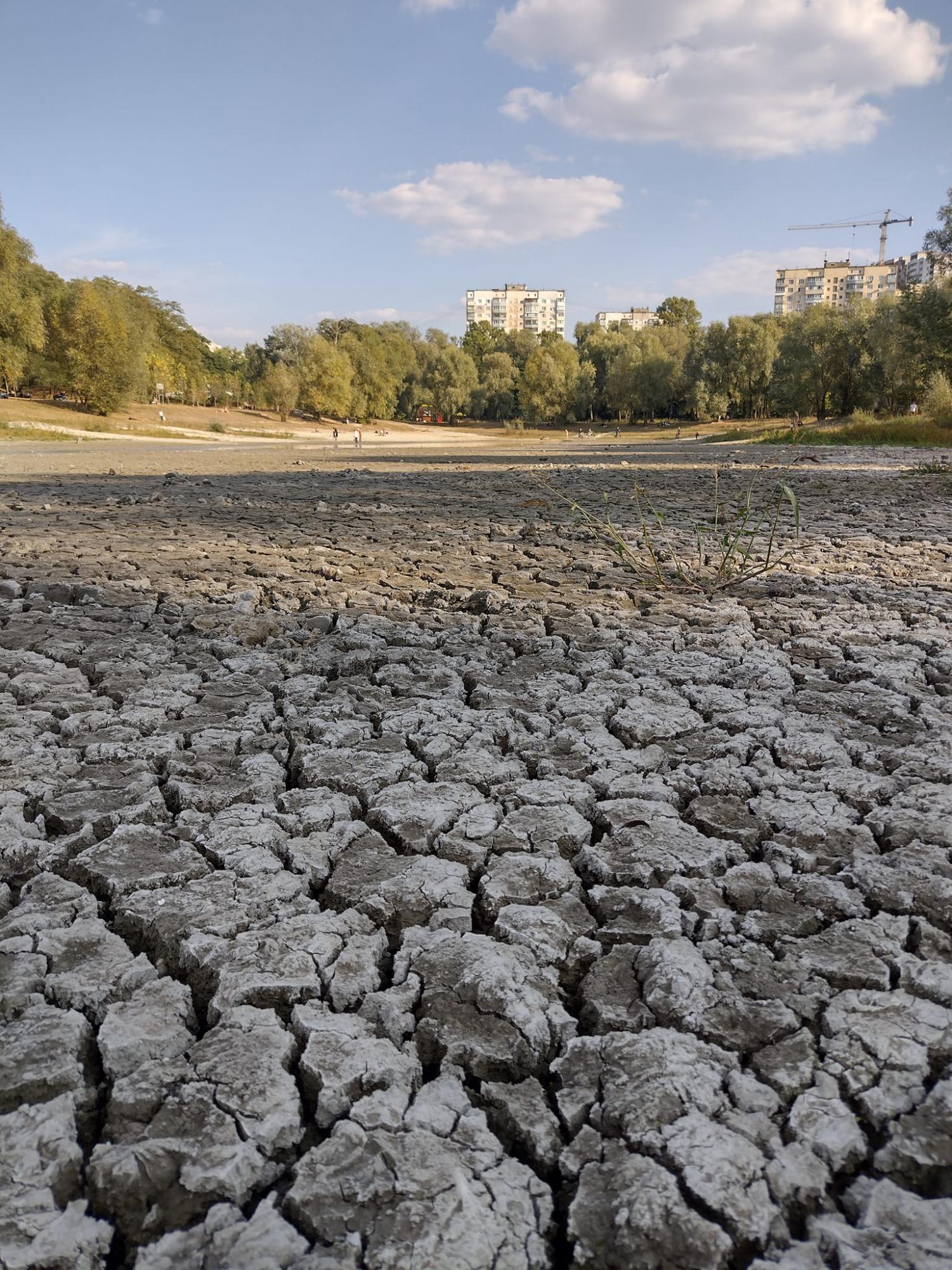 "Озеро померло". Популярна київська водойма перетворилася на пустелю (фото)