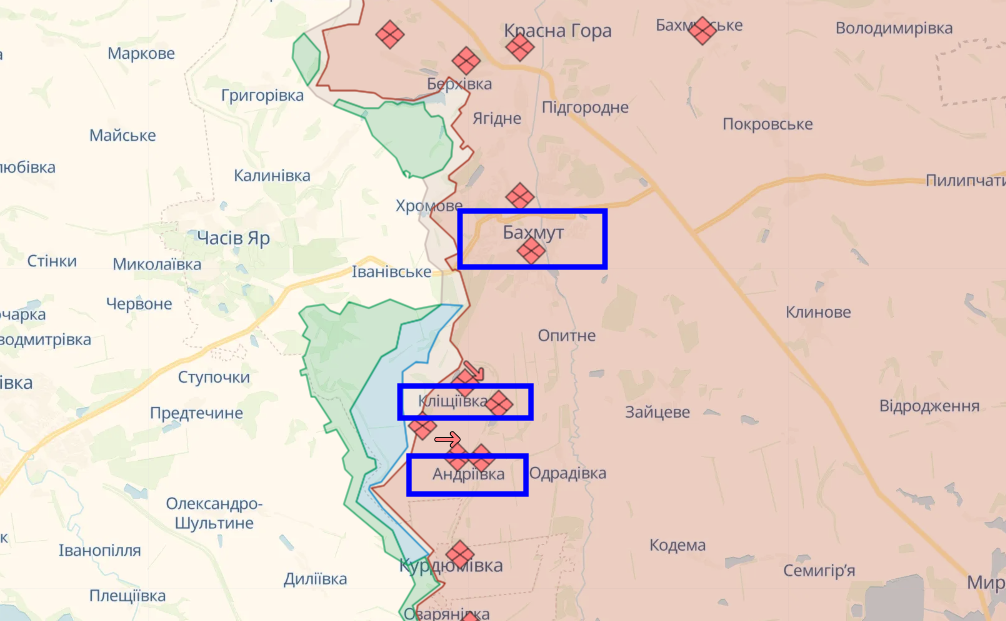 ВСУ продвигаются на южном фланге Бахмута, - Генштаб