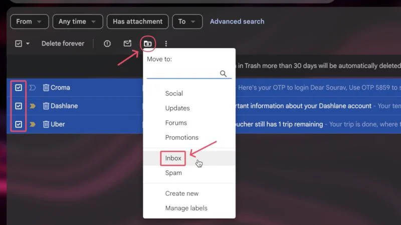 У чому різниця між архівацією та видаленням листів у Gmail, і що краще вибрати