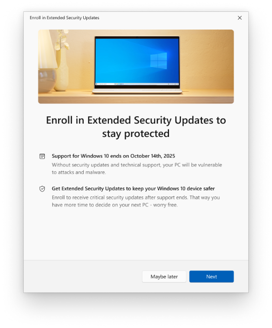 Microsoft продовжила безкоштовні оновлення безпеки для Windows 10, але є нюанс
