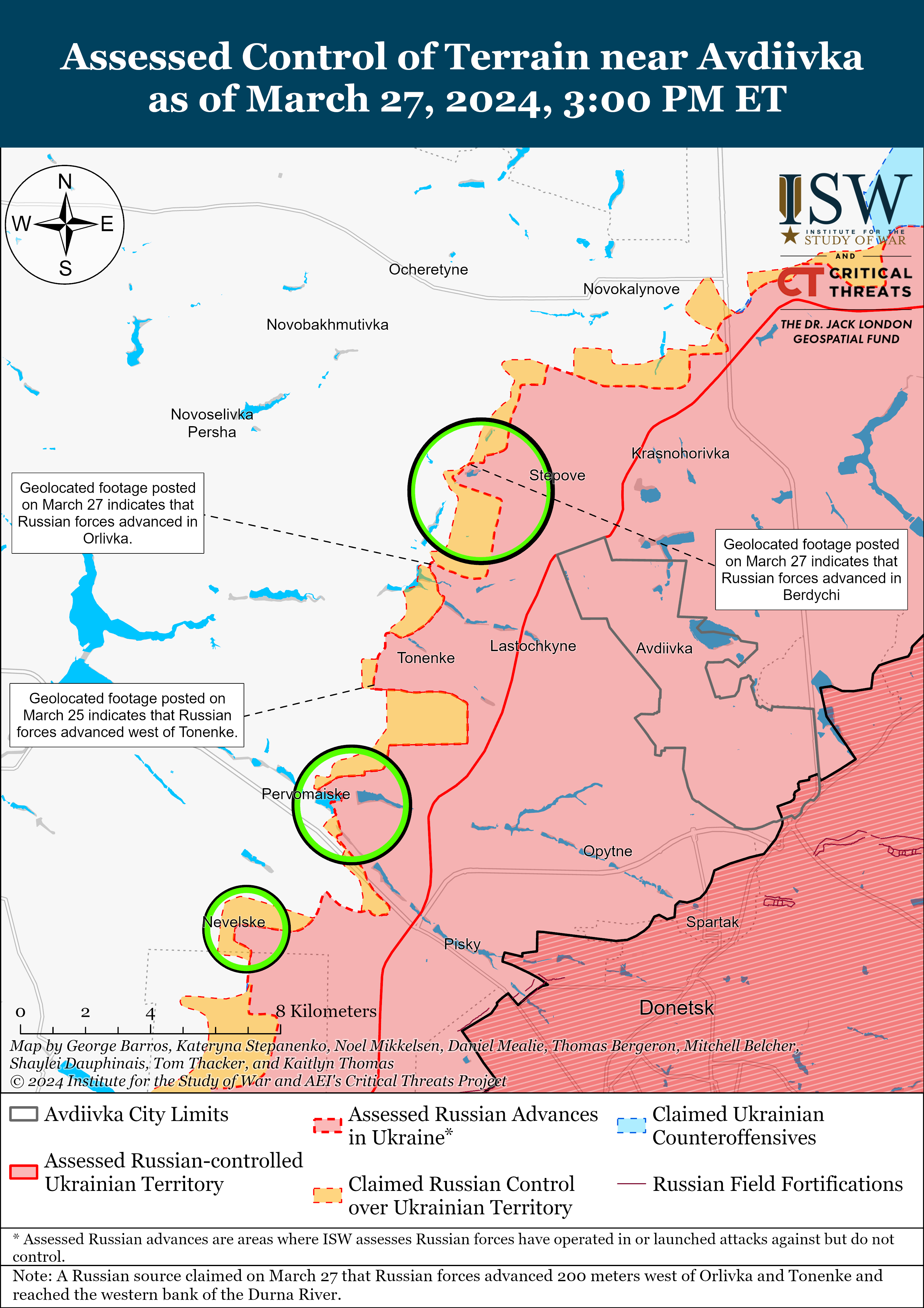 Росіяни намагаються просуватися до Часового Яру: карти ISW