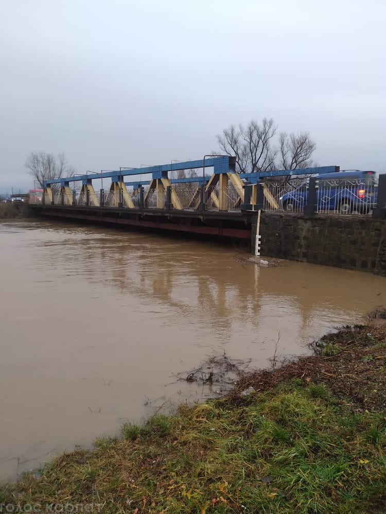На Закарпатье затопило село, а река Тиса подступает к Виноградову (видео, фото)