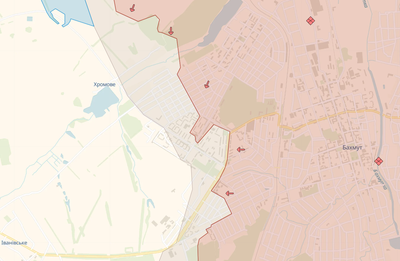 Оккупанты потеряли еще позиции в районе Бахмута, но в городе продвигаются, - DeepState